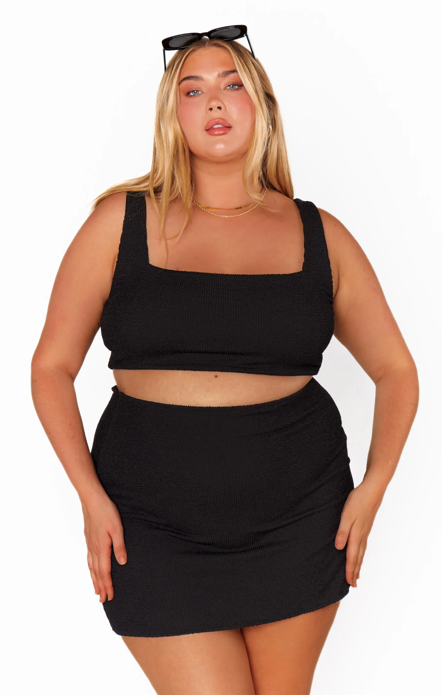 Mary Mini Skirt ~ Black Scrunch - Image 13