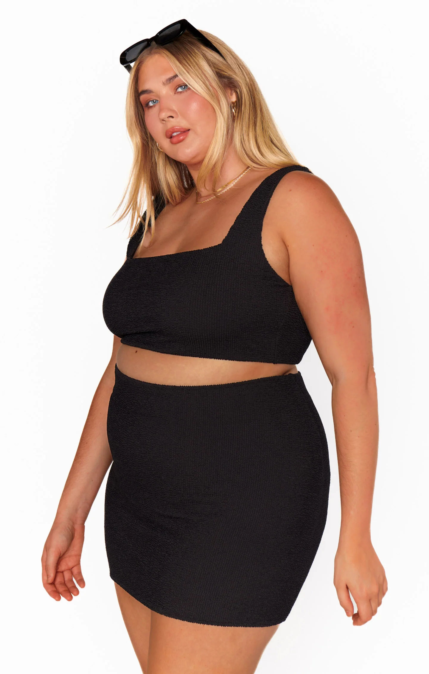 Mary Mini Skirt ~ Black Scrunch - Image 8