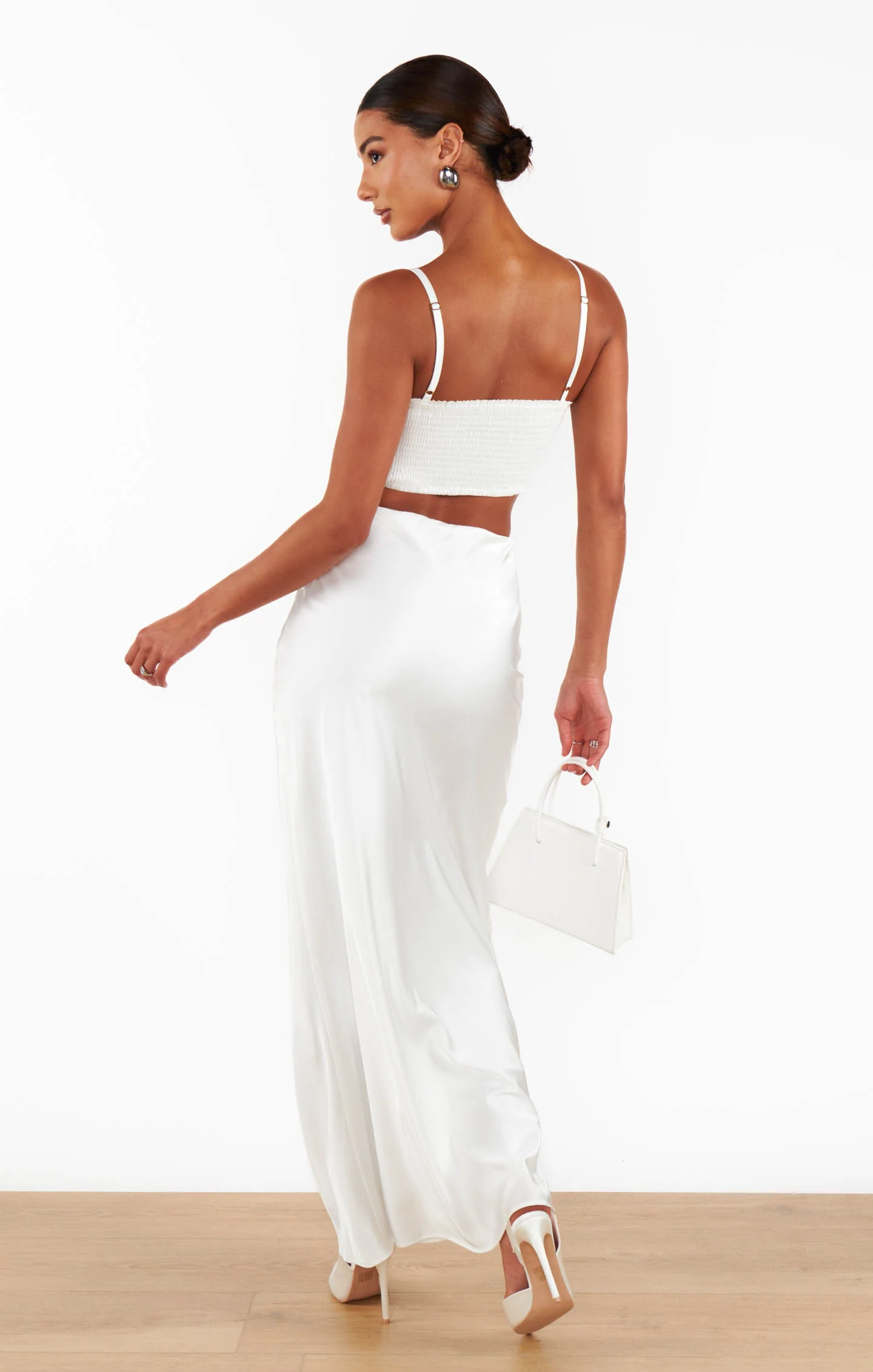 Maxi Slip Skirt ~ Ivory Luxe Satin - Image 6