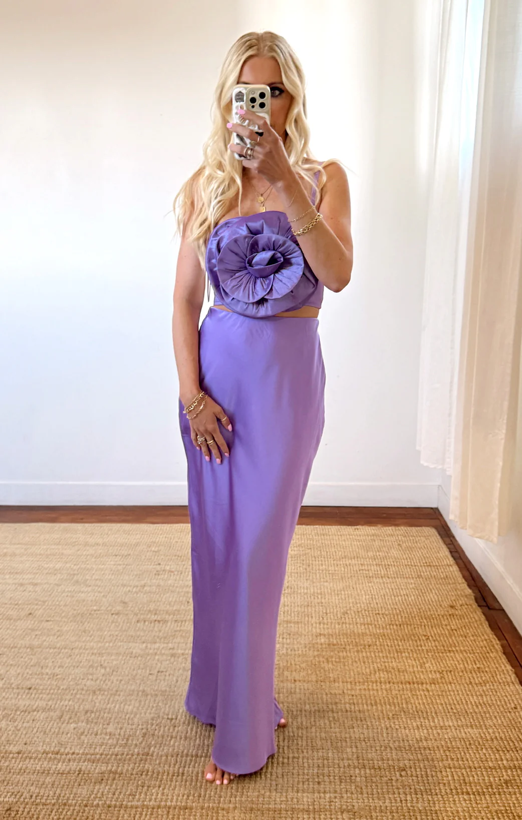 Maxi Slip Skirt ~ Violet Luxe Satin - Image 5