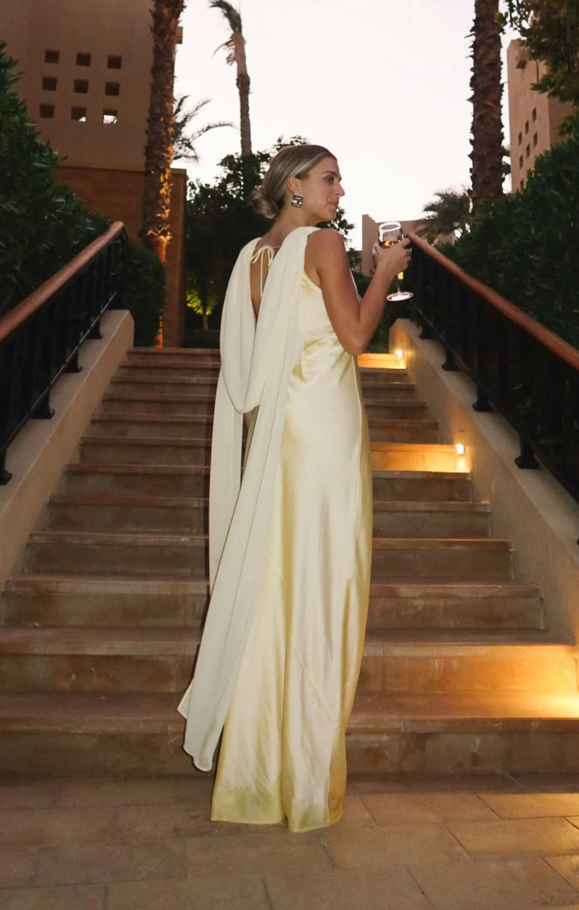 Maya Maxi Dress ~ Pale Yellow Luxe Satin - Image 6