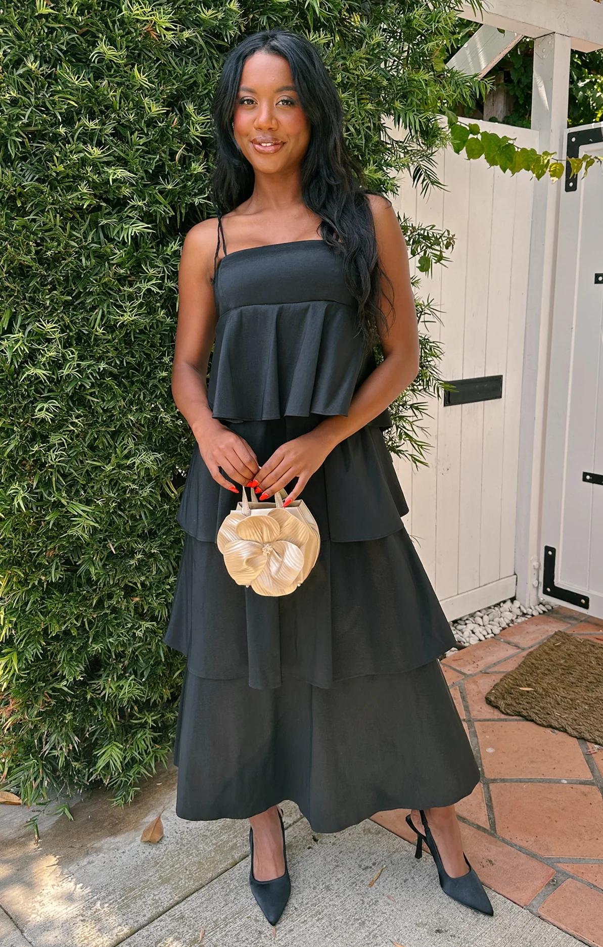 Meet Cute Dress ~ Black Taffeta - Image 3