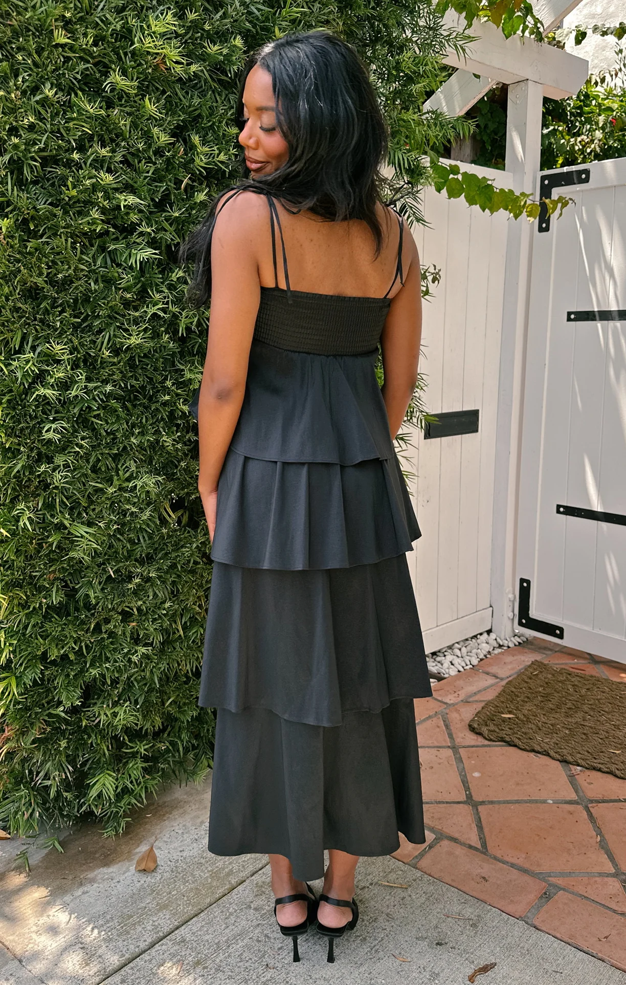 Meet Cute Dress ~ Black Taffeta - Image 4