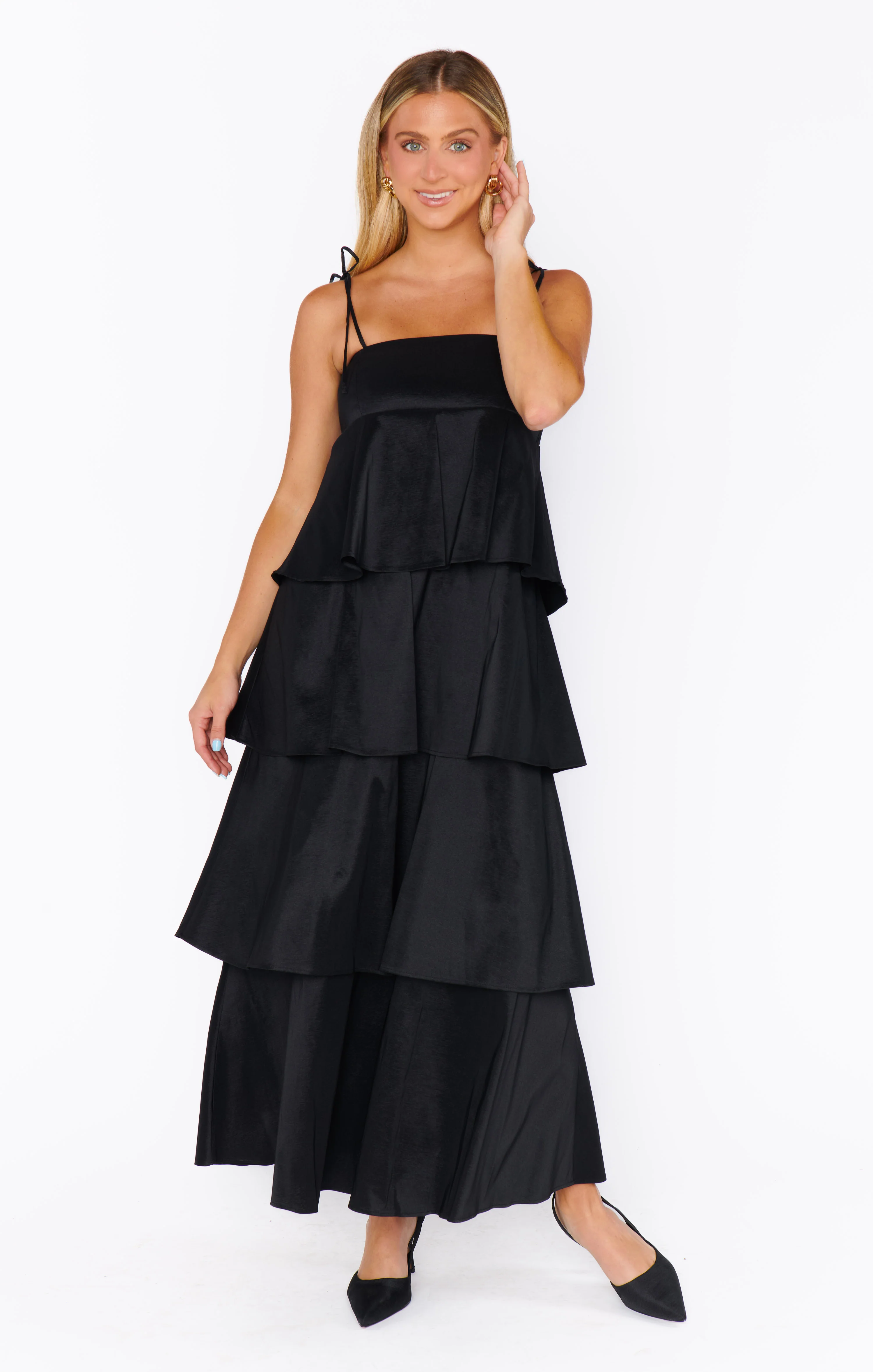 Meet Cute Dress ~ Black Taffeta - Image 5
