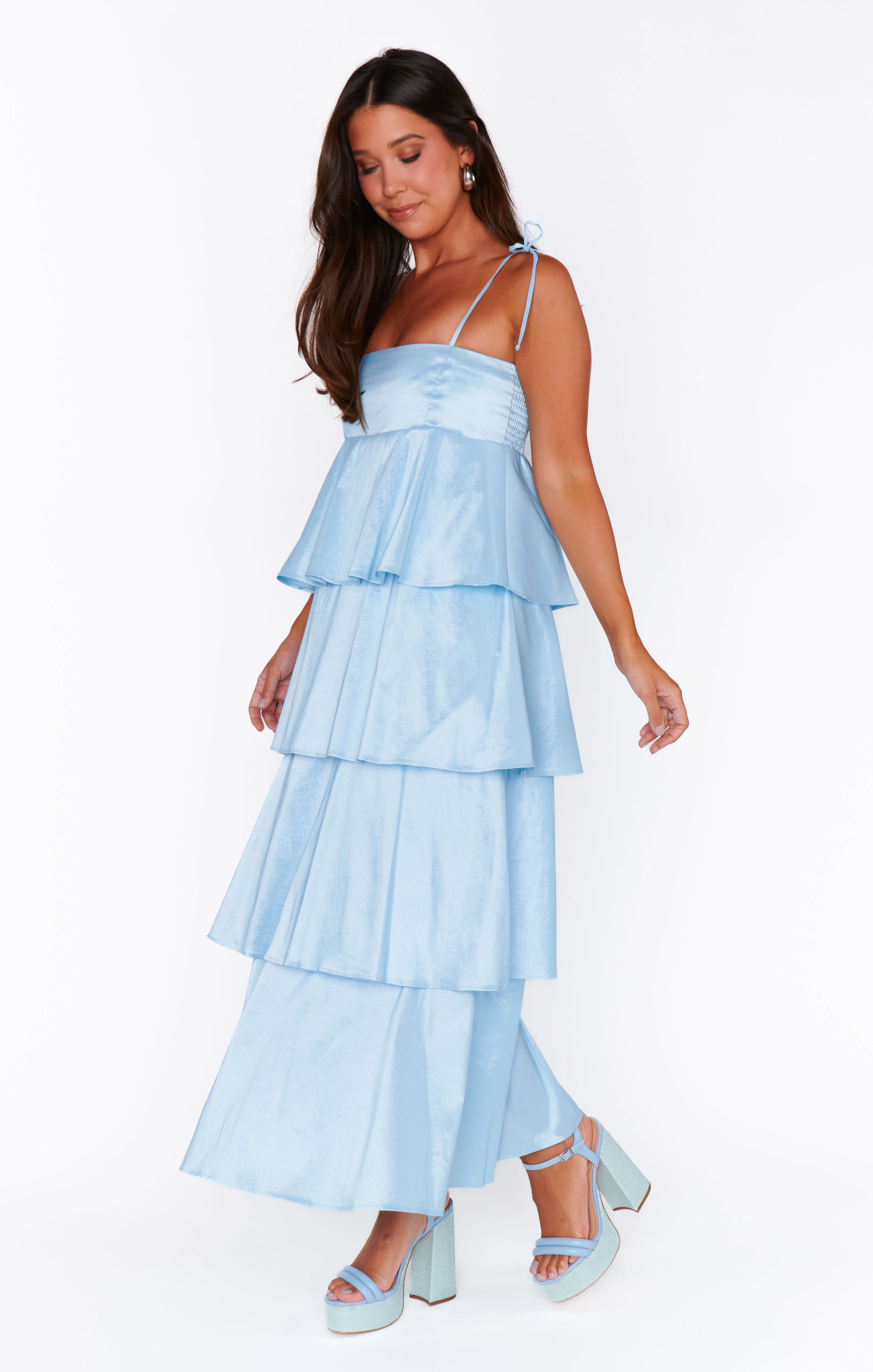 Meet Cute Dress ~ Light Blue Taffeta - Image 2