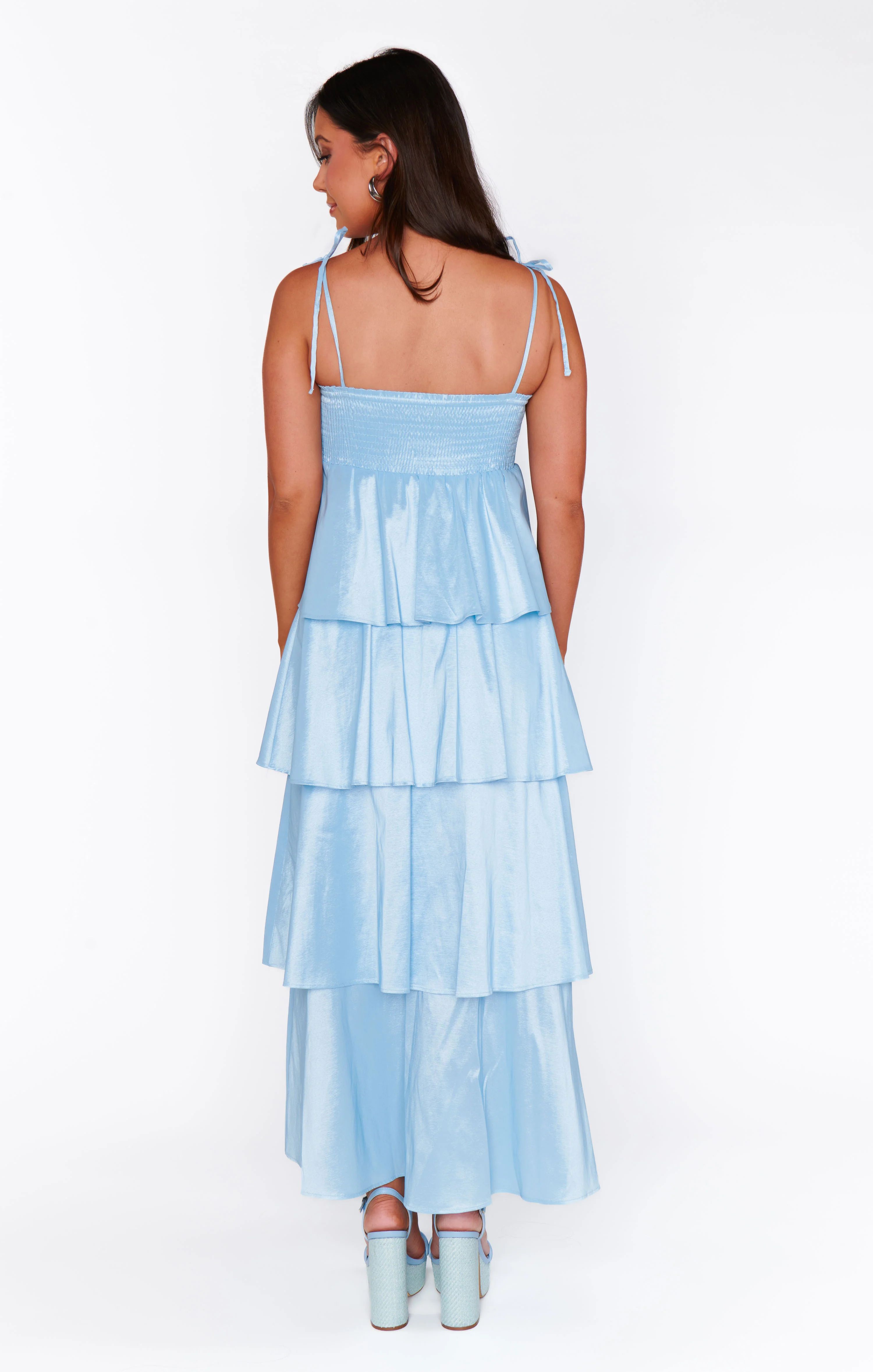 Meet Cute Dress ~ Light Blue Taffeta - Image 3