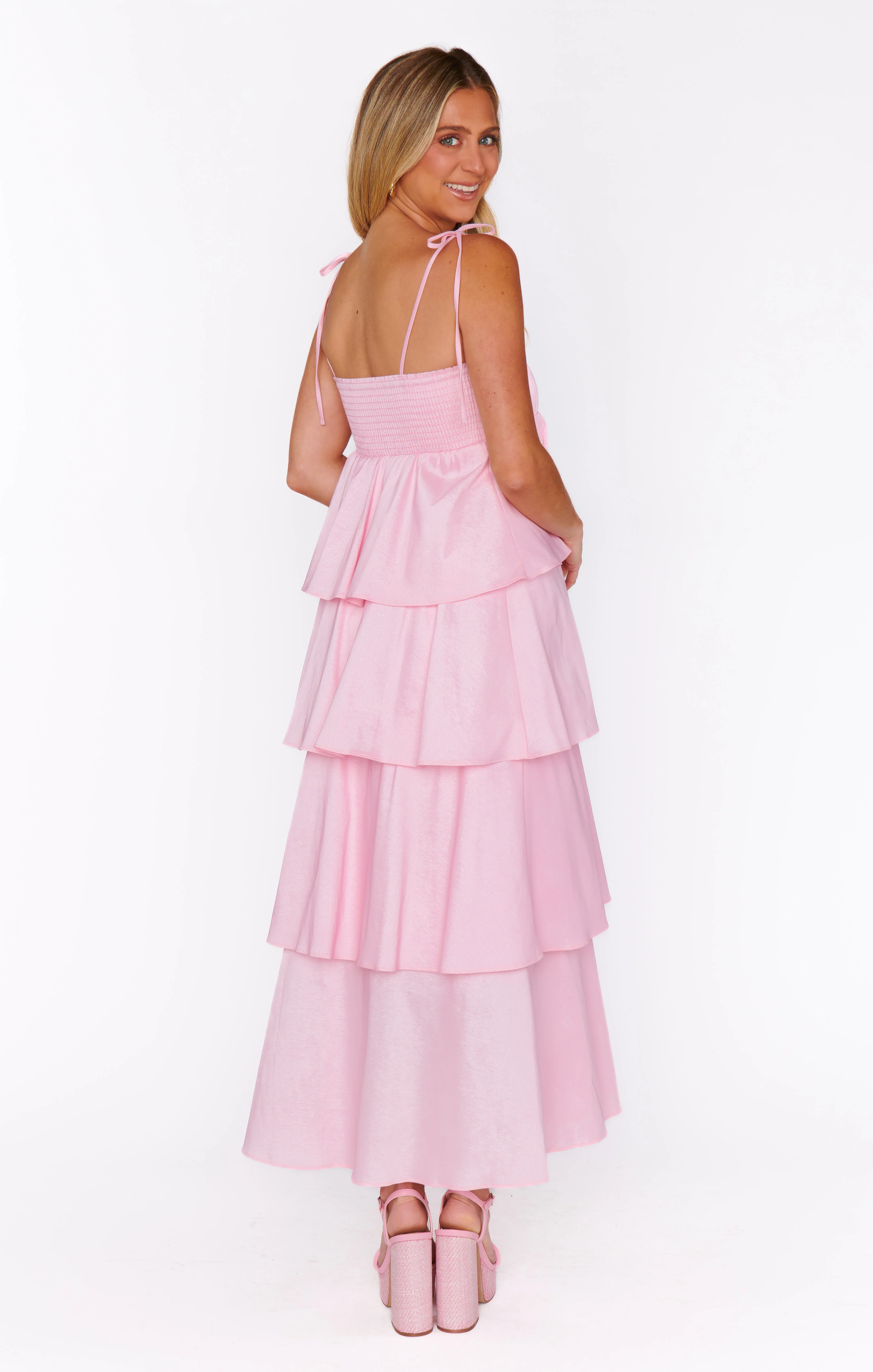 Meet Cute Dress ~ Light Pink Taffeta - Image 2