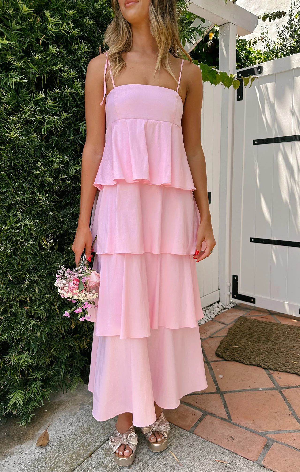 Meet Cute Dress ~ Light Pink Taffeta - Image 4