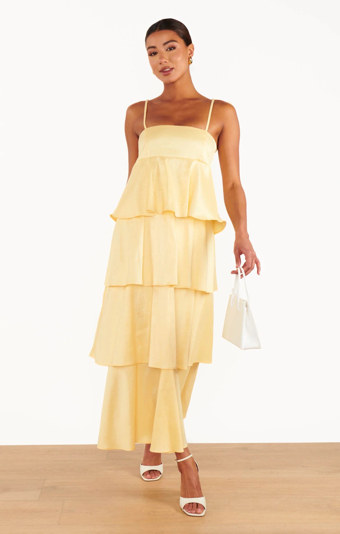 Meet Cute Dress ~ Pale Yellow Taffeta - Image 4