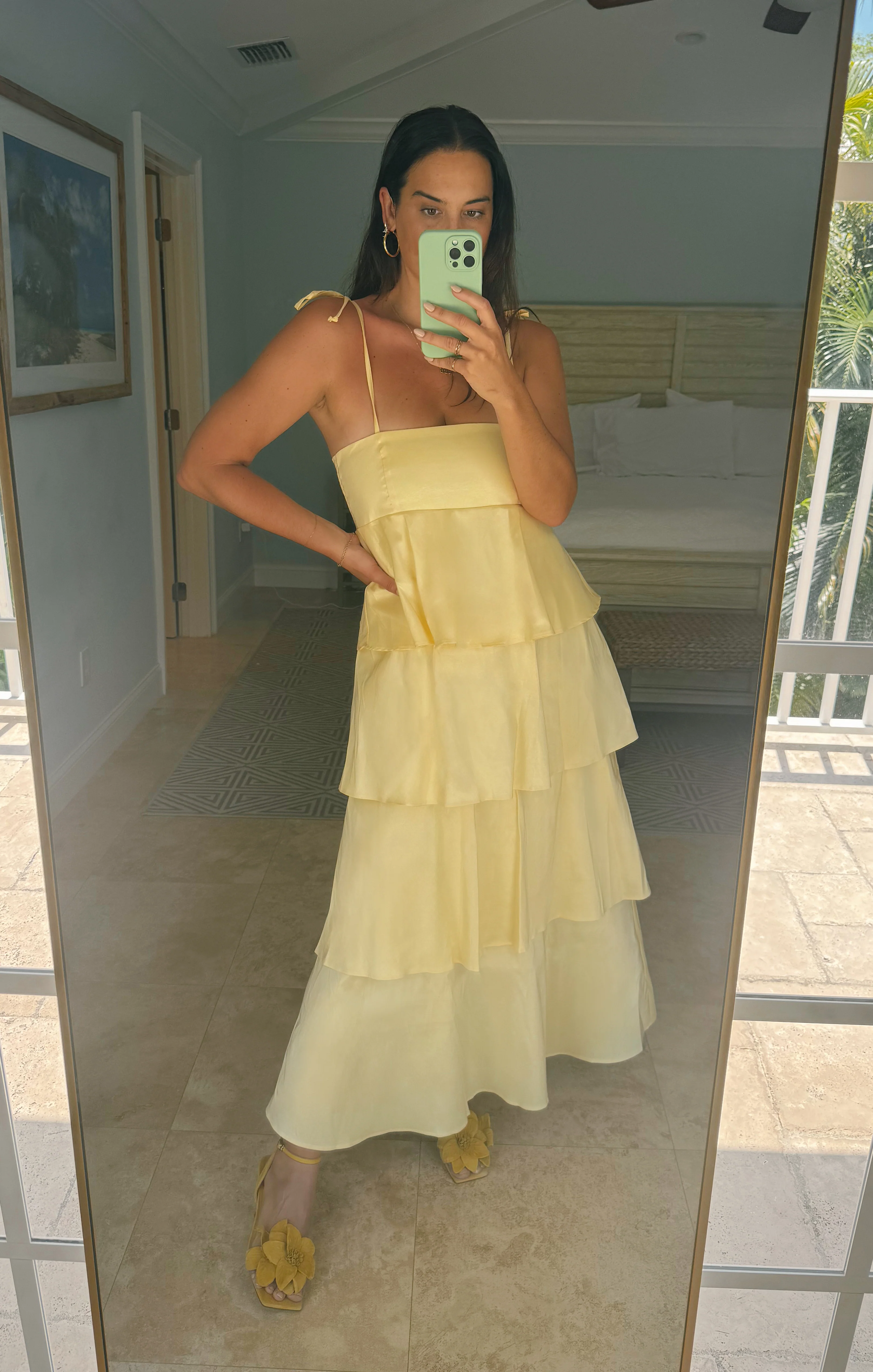 Meet Cute Dress ~ Pale Yellow Taffeta - Image 6