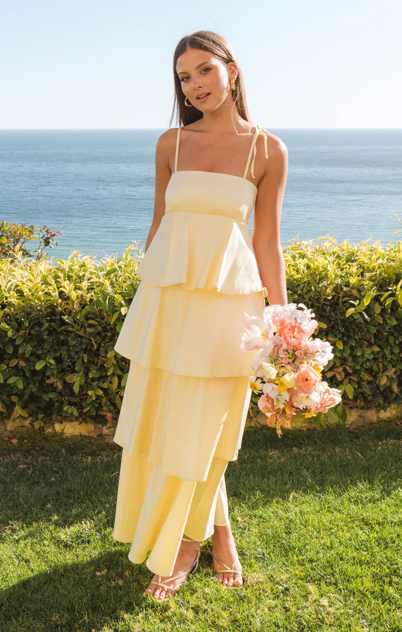 Meet Cute Dress ~ Pale Yellow Taffeta - Image 7
