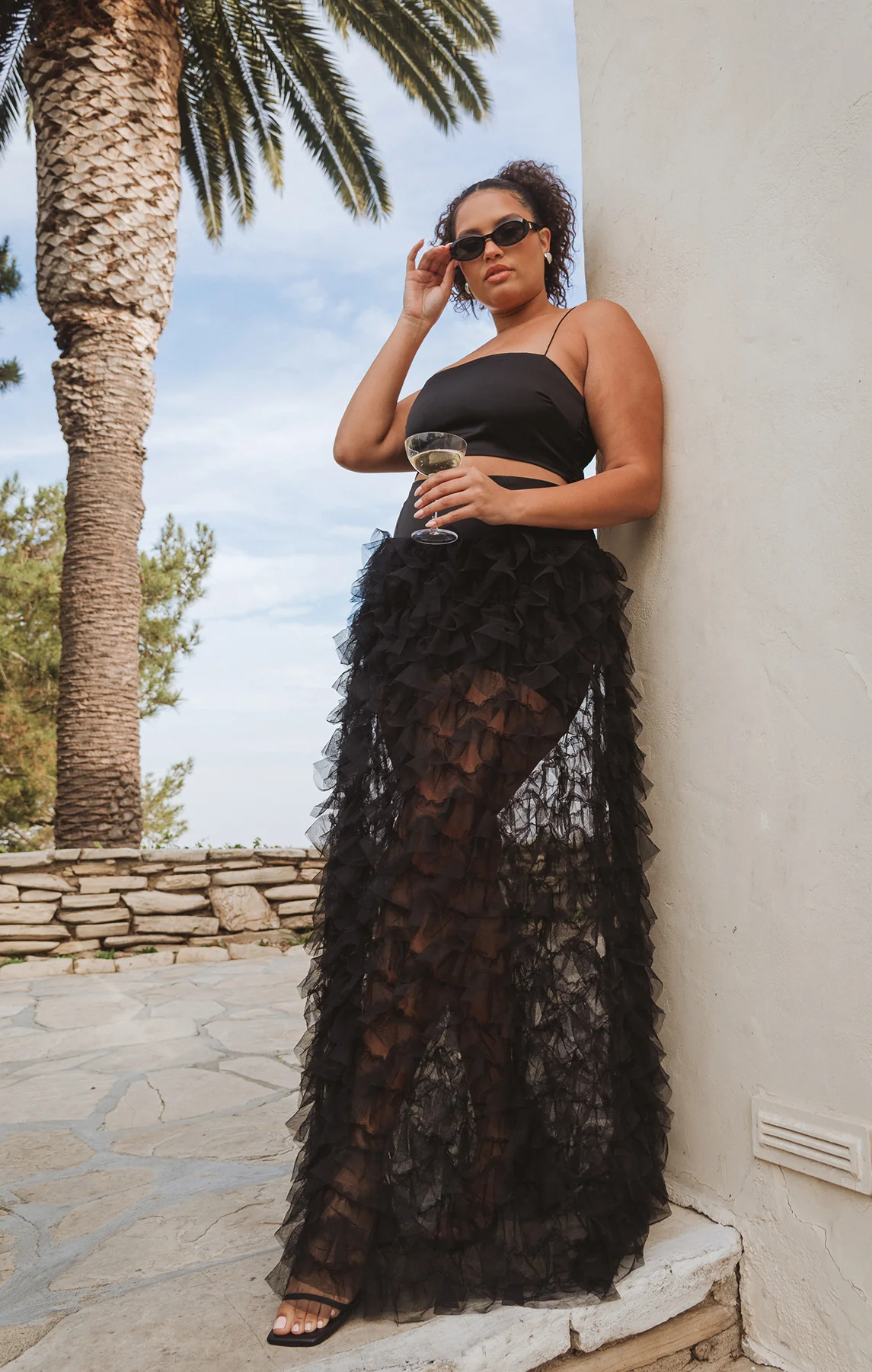 Meet Me at Midnight Skirt ~ Black Ruffle Tulle - Image 2