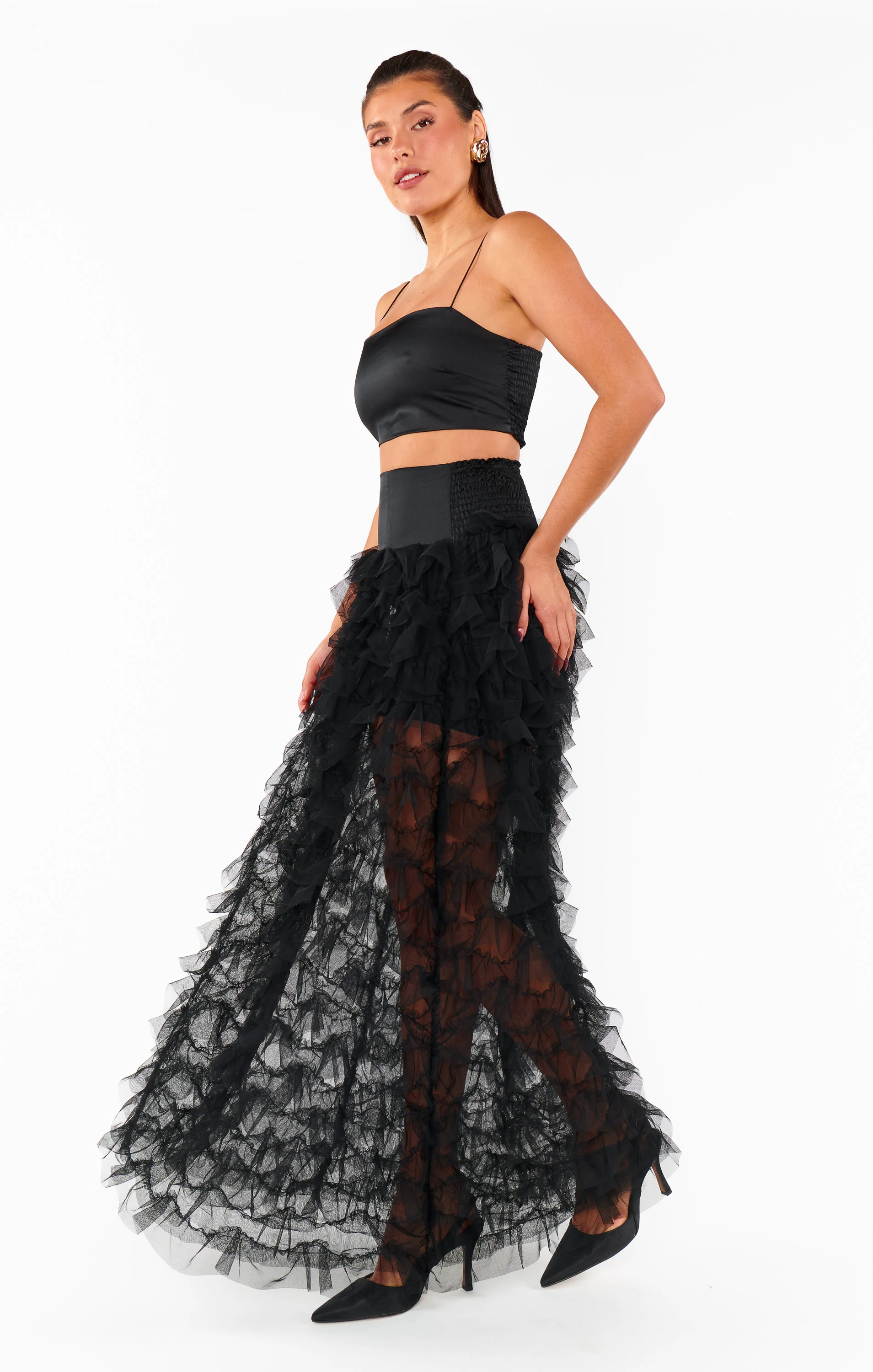 Meet Me at Midnight Skirt ~ Black Ruffle Tulle - Image 7
