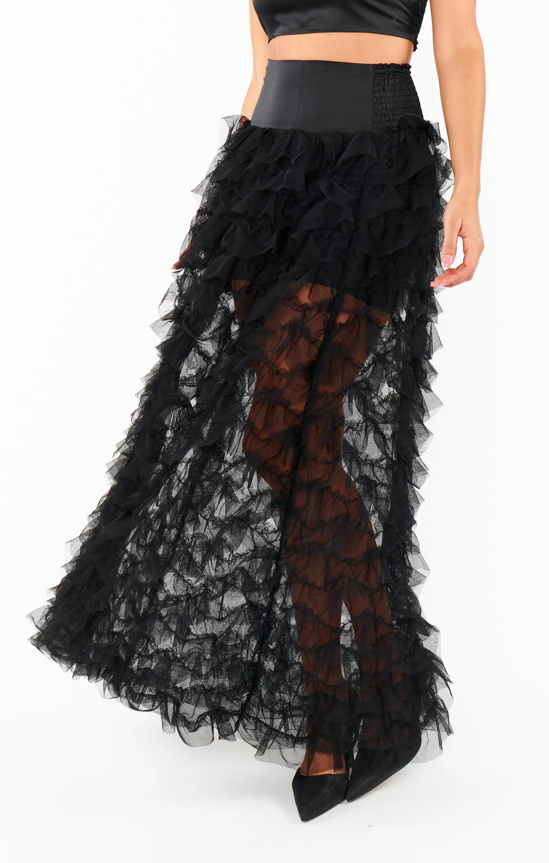 Meet Me at Midnight Skirt ~ Black Ruffle Tulle - Image 8