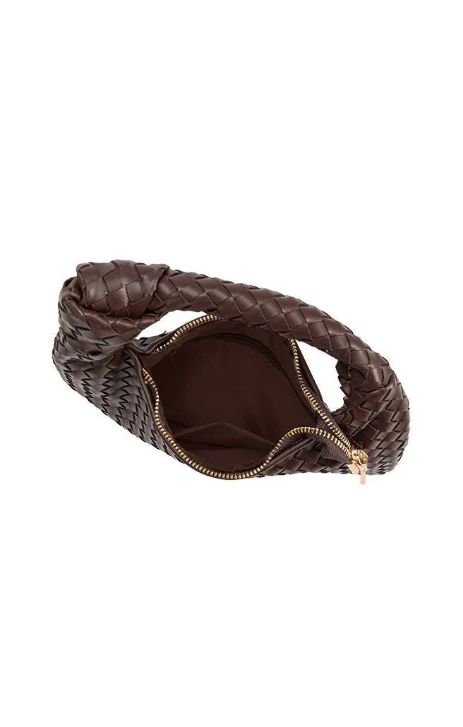 Melie Bianco Willow Woven Bag ~ Espresso - Image 4