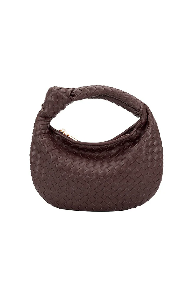 Melie Bianco Willow Woven Bag ~ Espresso - Image 6