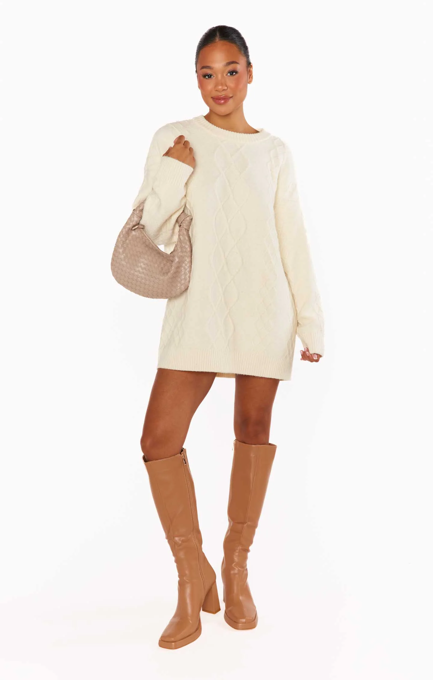 Melie Bianco Willow Woven Bag ~ Nude - Image 2