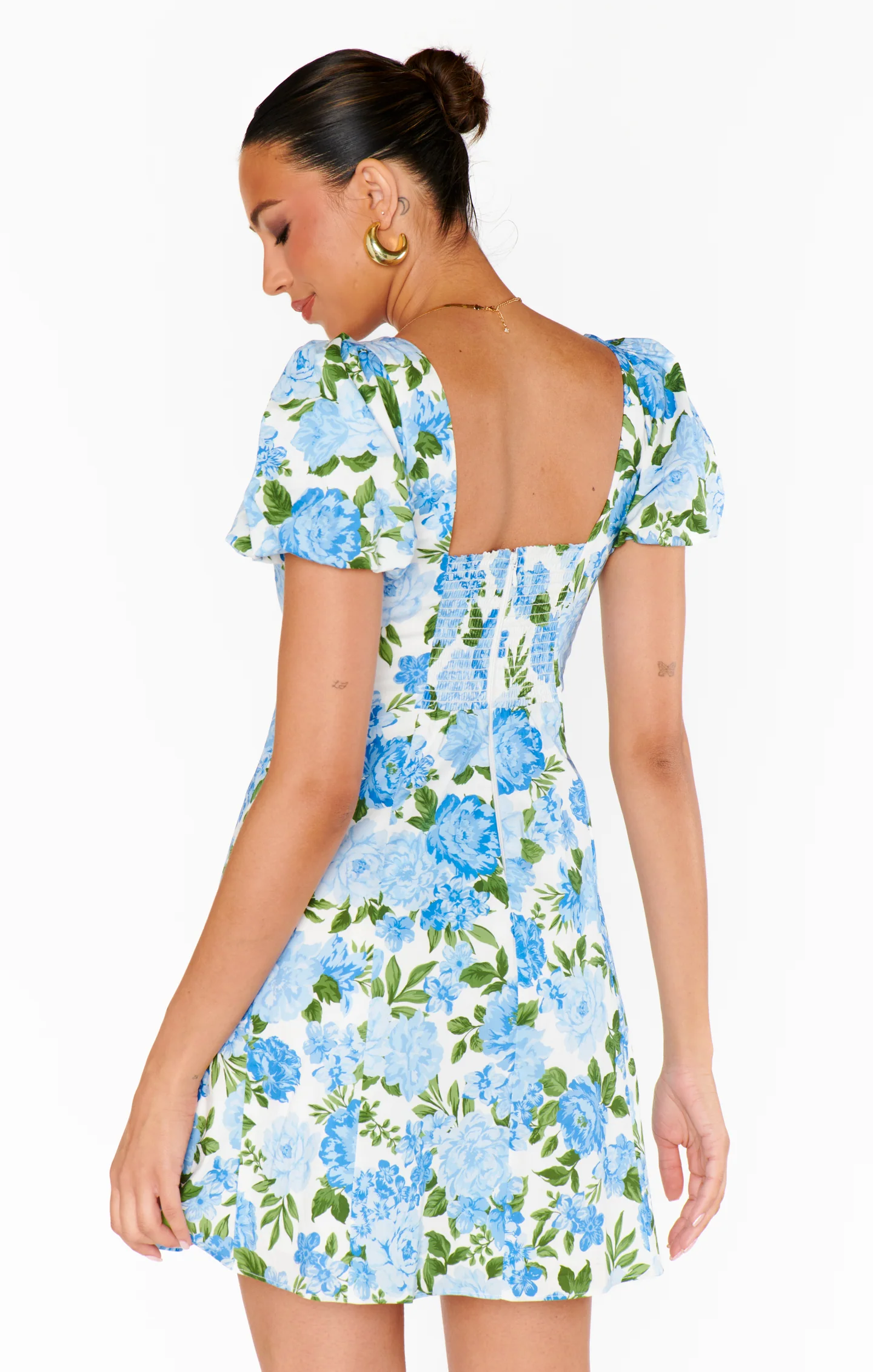 Mia Dress ~ Cottage Floral Blue - Image 10