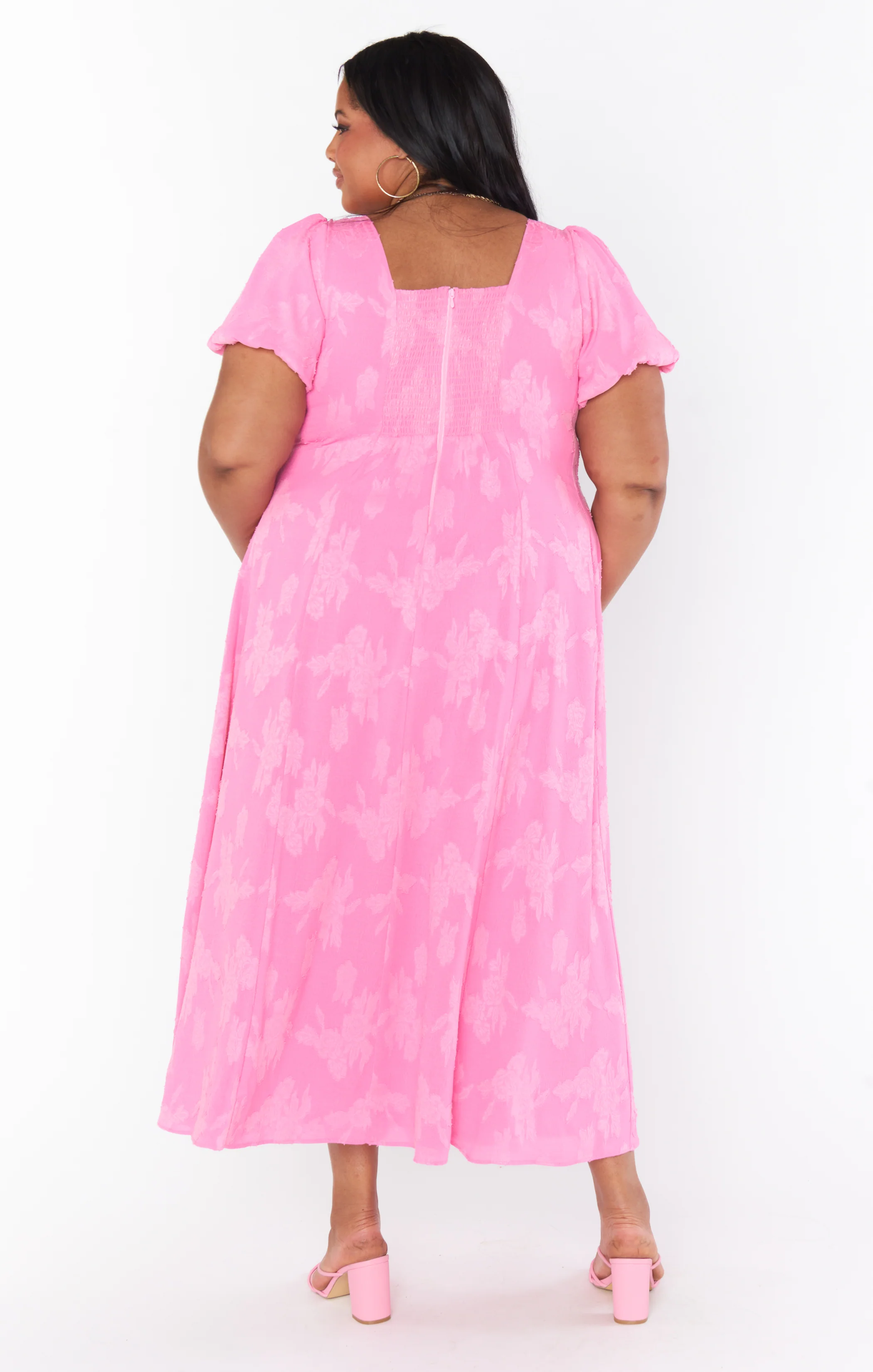 Mia Midi Dress ~ Pink Clip Floral - Image 13