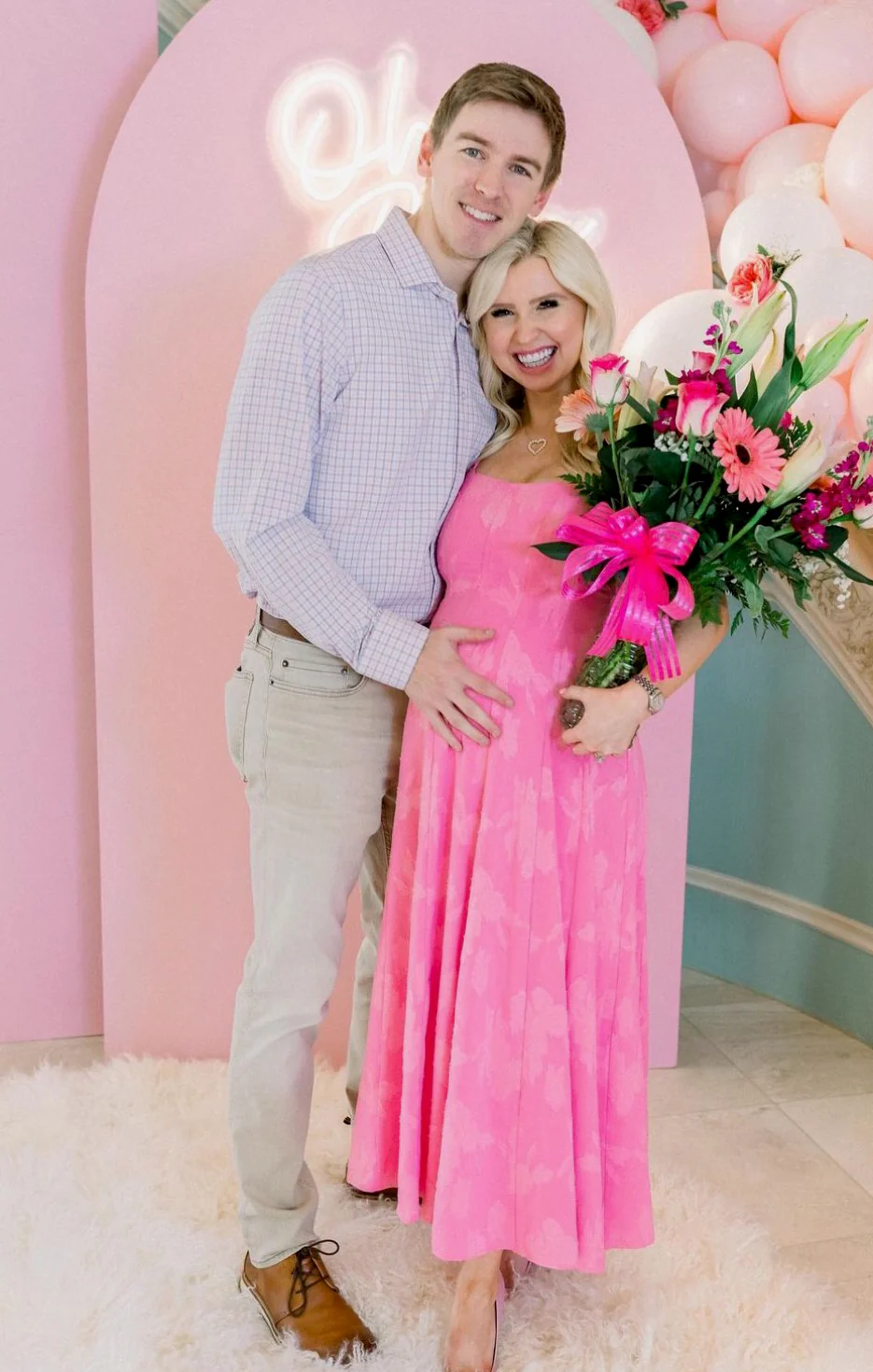 Mia Midi Dress ~ Pink Clip Floral - Image 16
