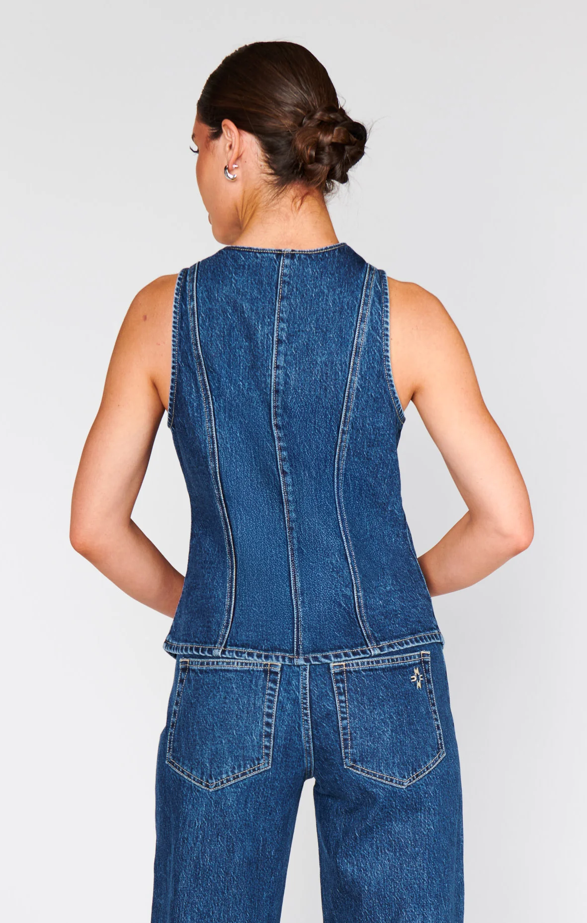 Midland Vest Top ~ Deep Well Indigo - Image 7
