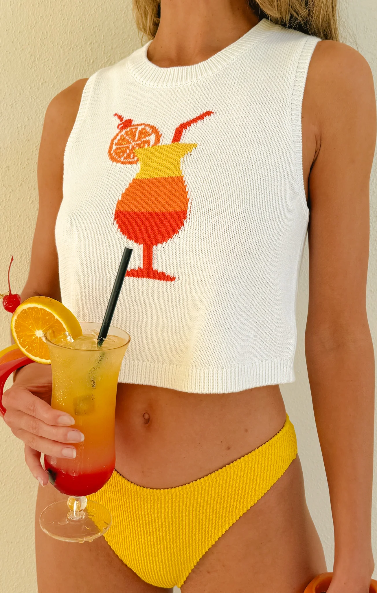 Milo Tank ~ Cocktail Graphic Knit - Image 2
