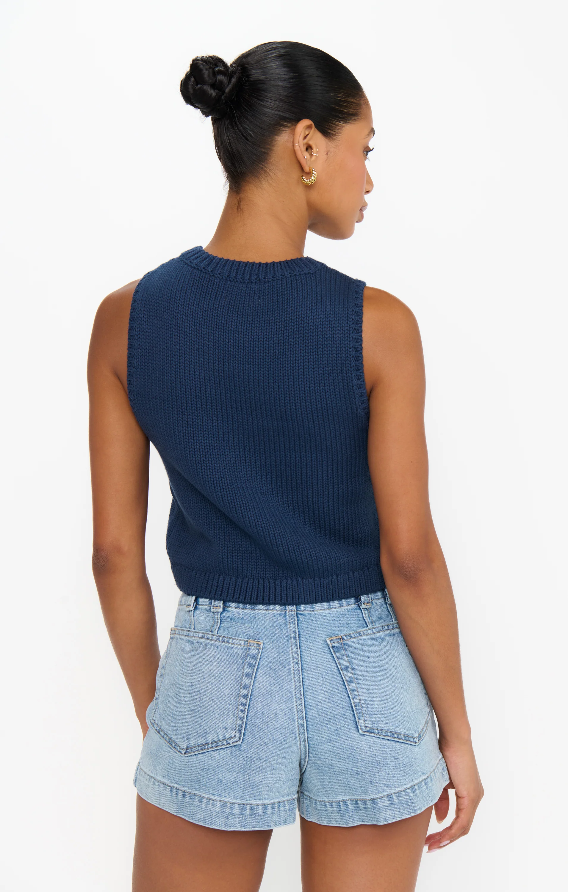 Milo Tank ~ Navy Flag Knit - Image 5