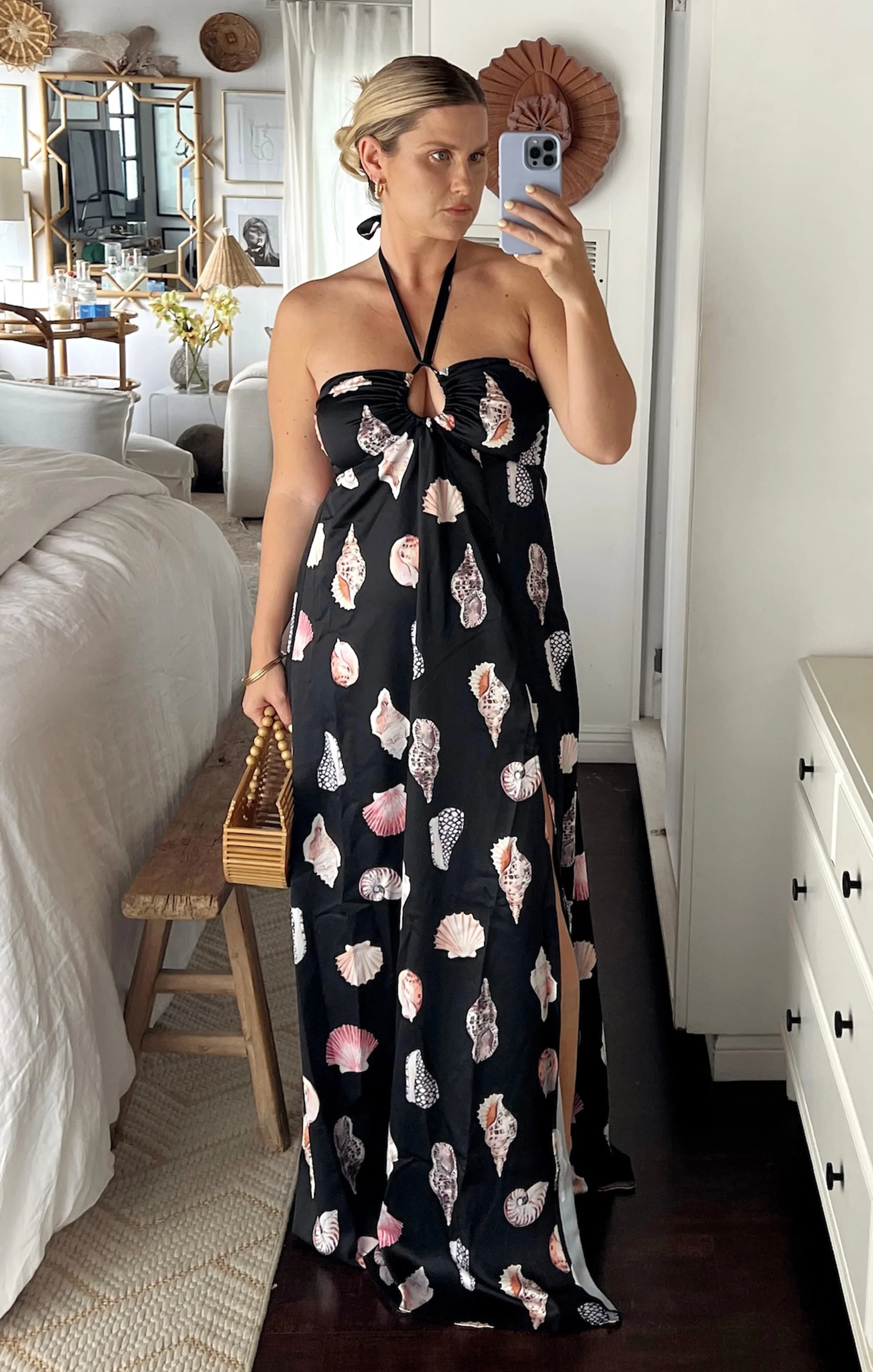 Milos Maxi Dress ~ Black Shell Luxe Satin - Image 3