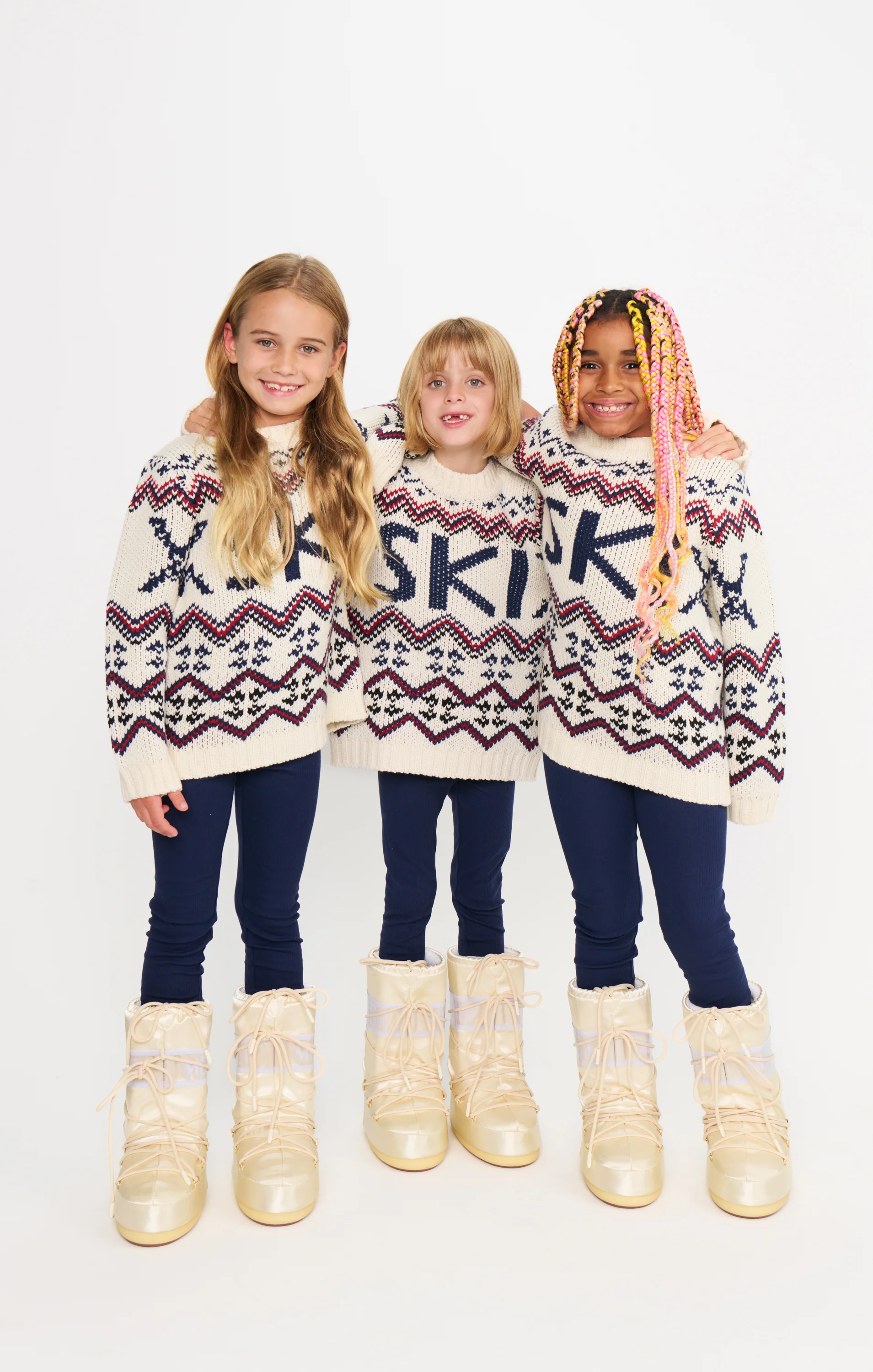 Mini Ski In Sweater ~ Cream Ski Knit - Image 2