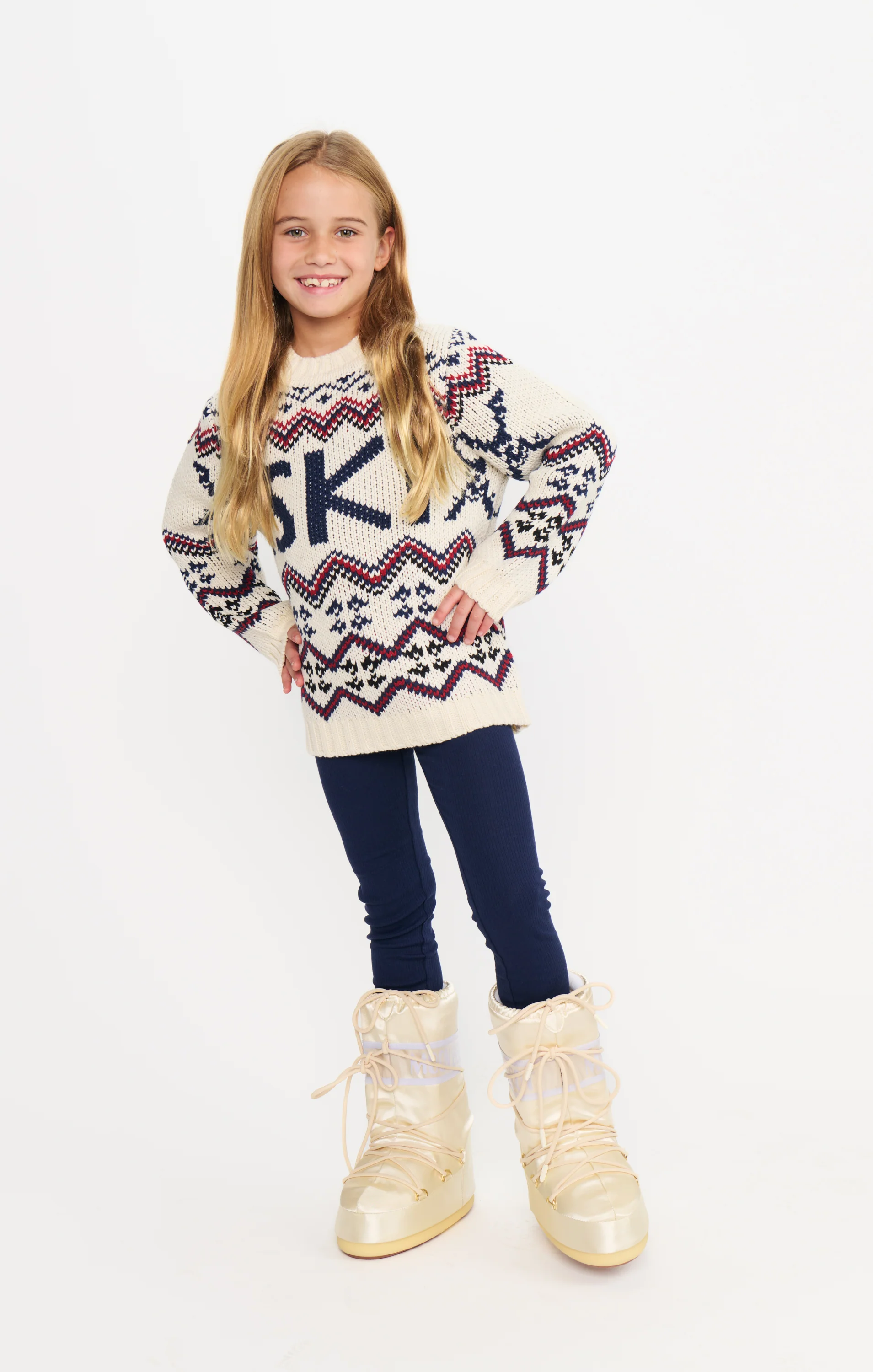 Mini Ski In Sweater ~ Cream Ski Knit - Image 4
