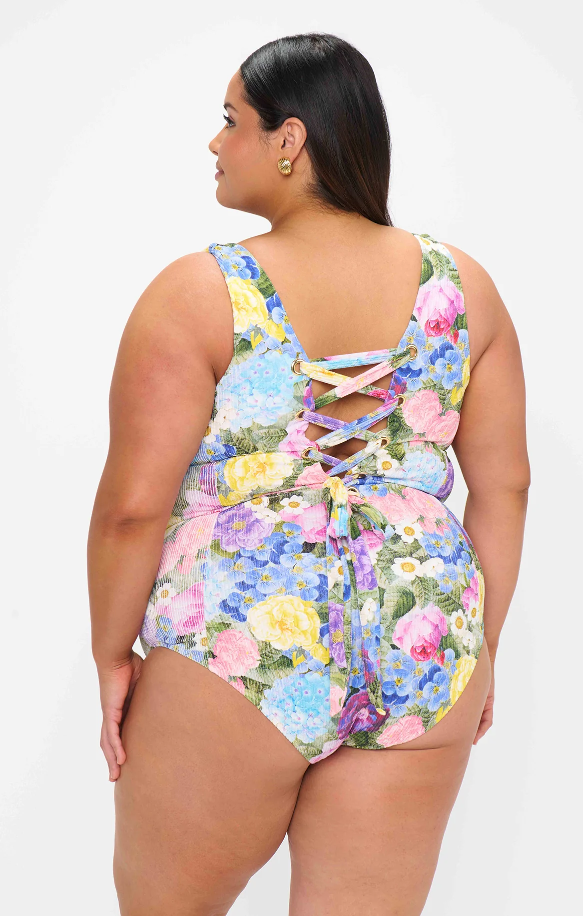 Miramar Beach One Piece ~ Flower Shop Rib Scrunch - Image 11
