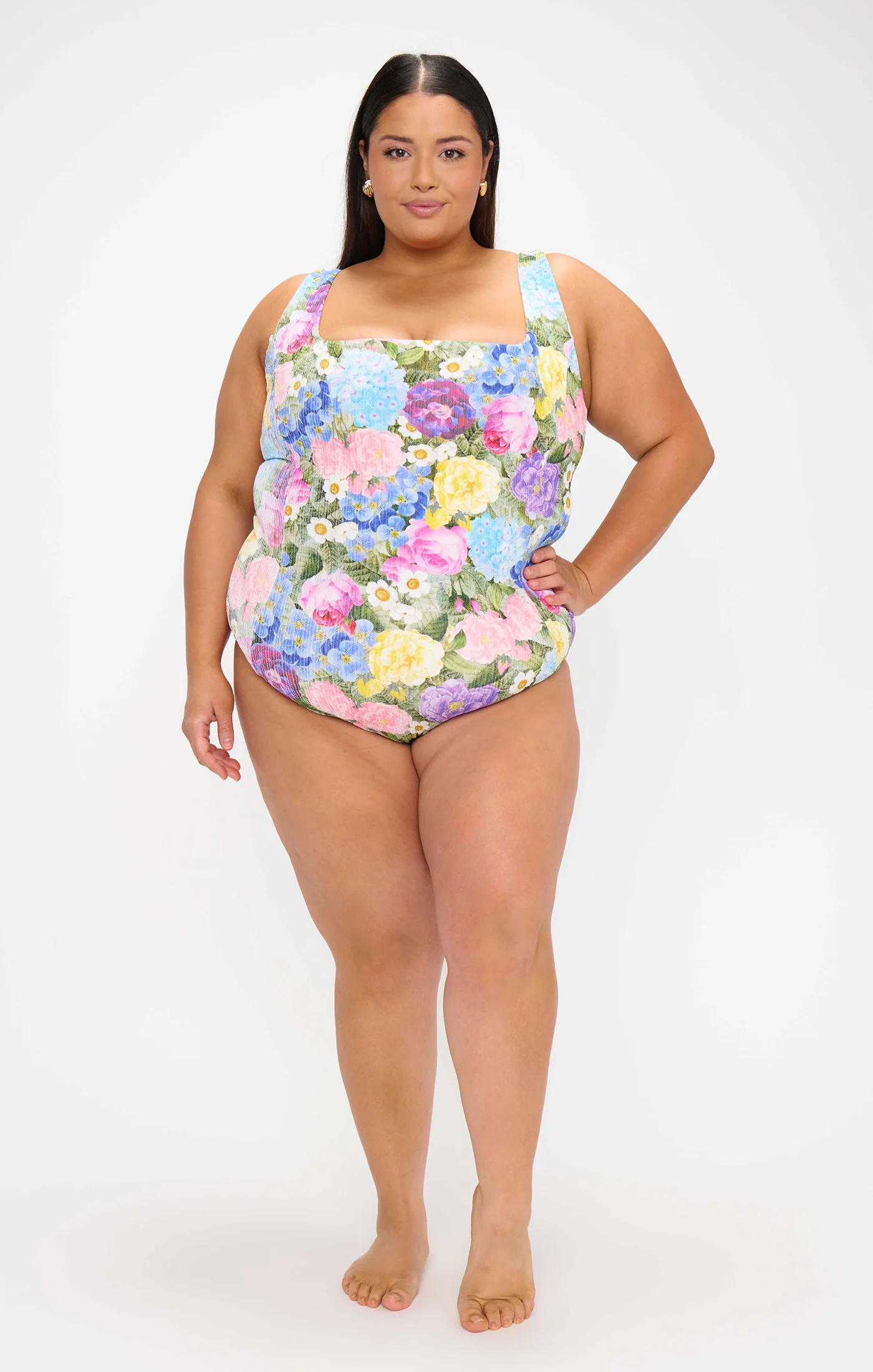 Miramar Beach One Piece ~ Flower Shop Rib Scrunch - Image 15
