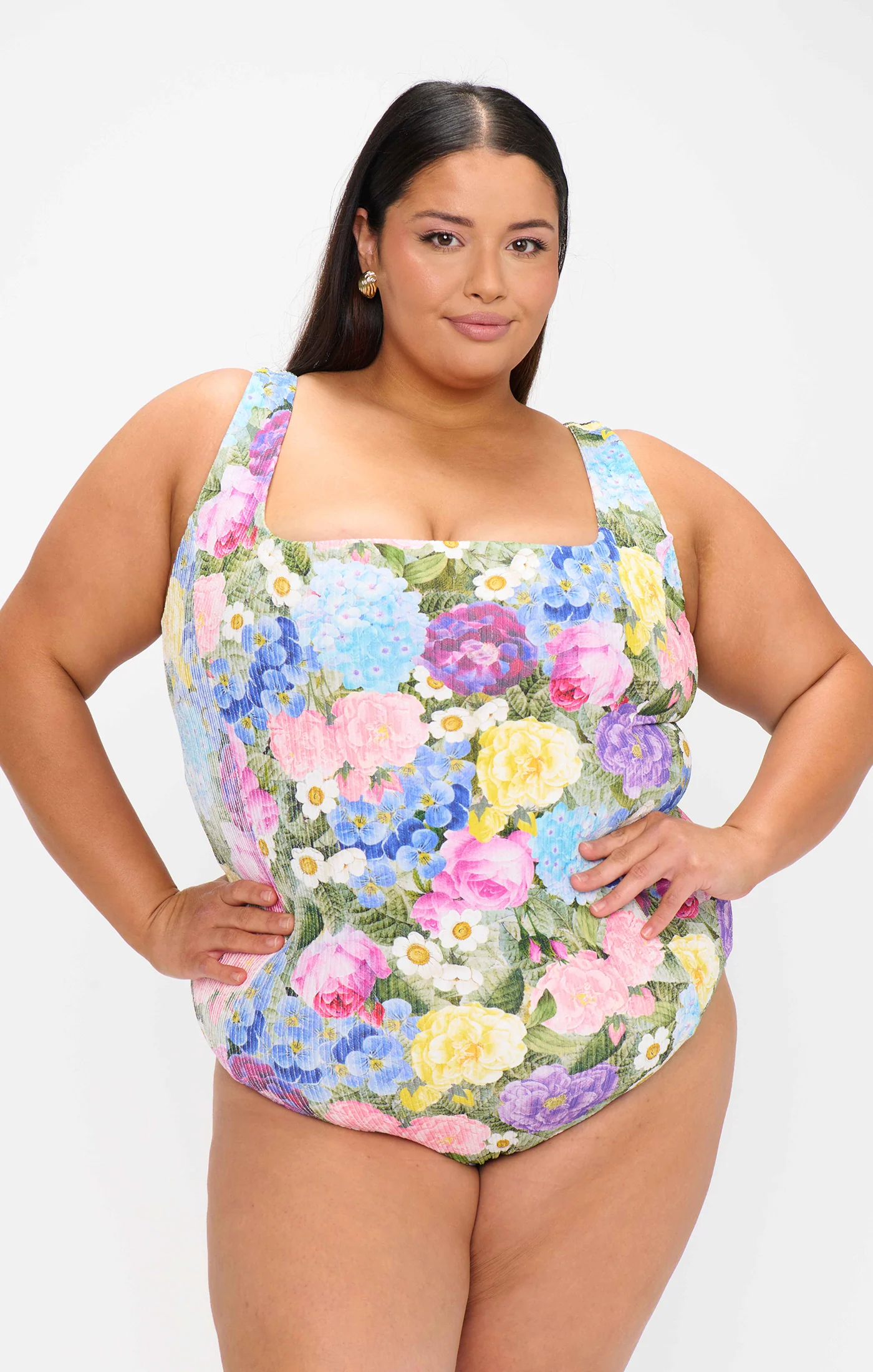 Miramar Beach One Piece ~ Flower Shop Rib Scrunch - Image 6