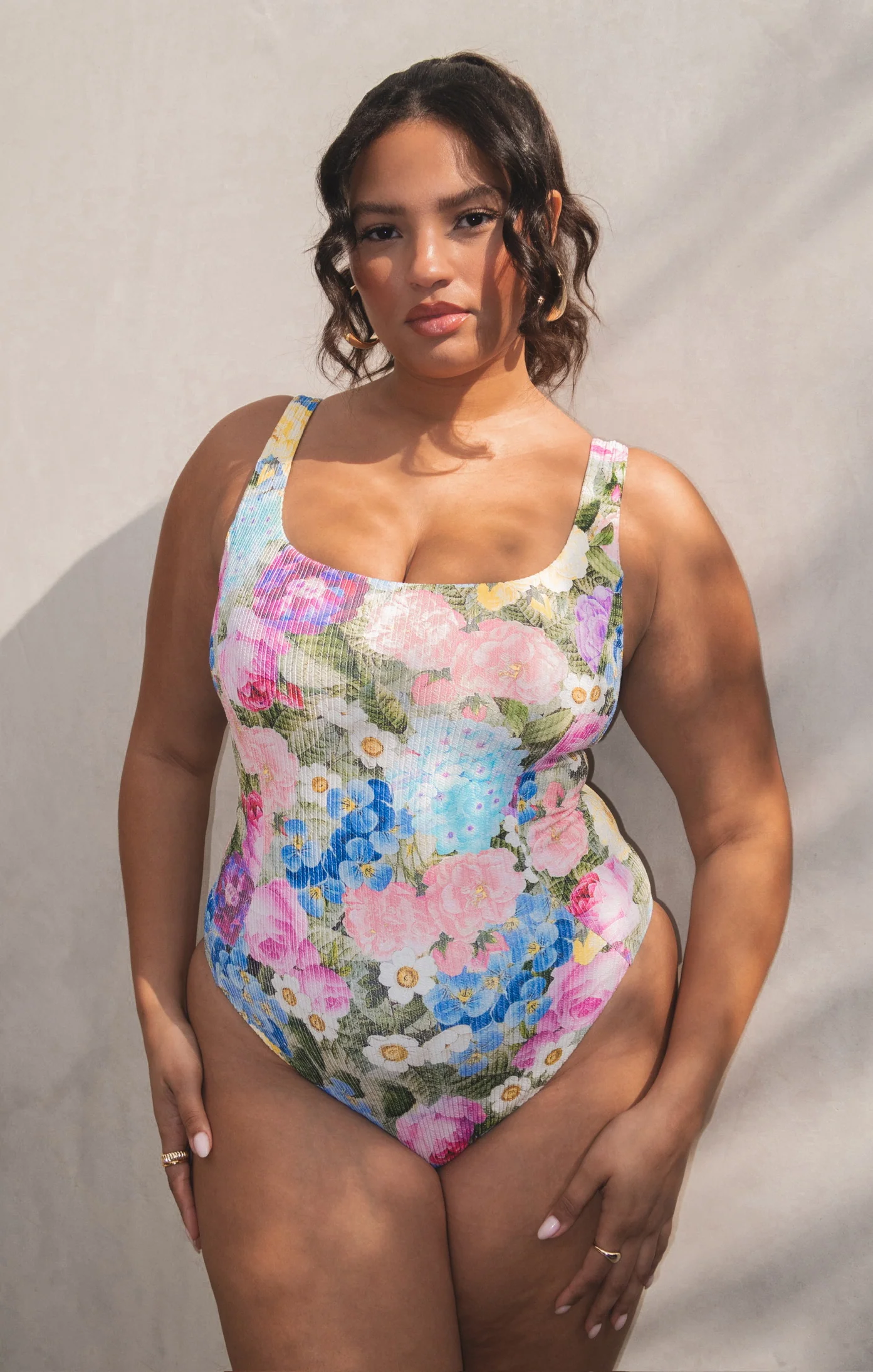 Miramar Beach One Piece ~ Flower Shop Rib Scrunch - Image 8