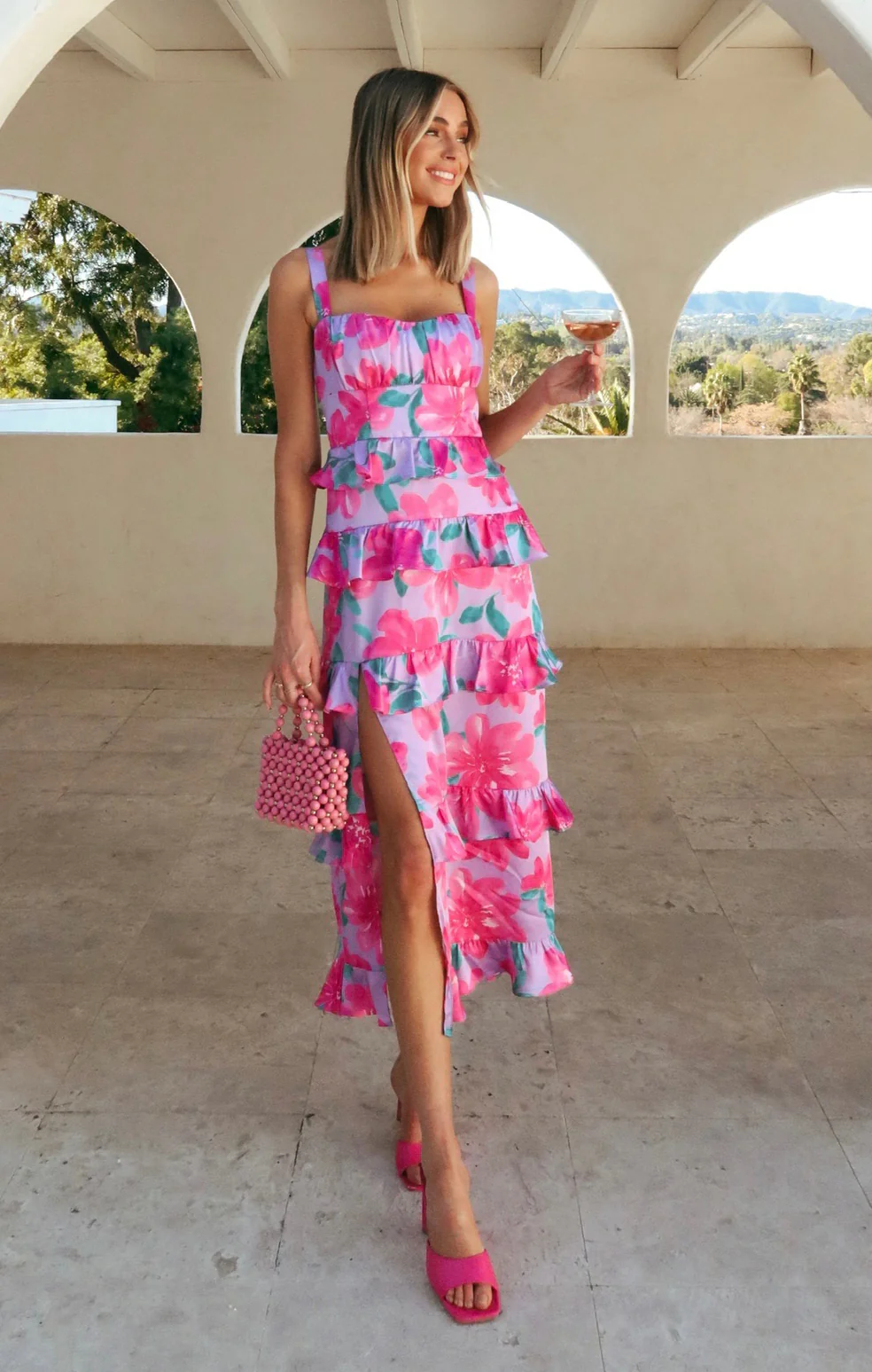 Monique Midi Dress ~ Garden Party Purple - Image 3