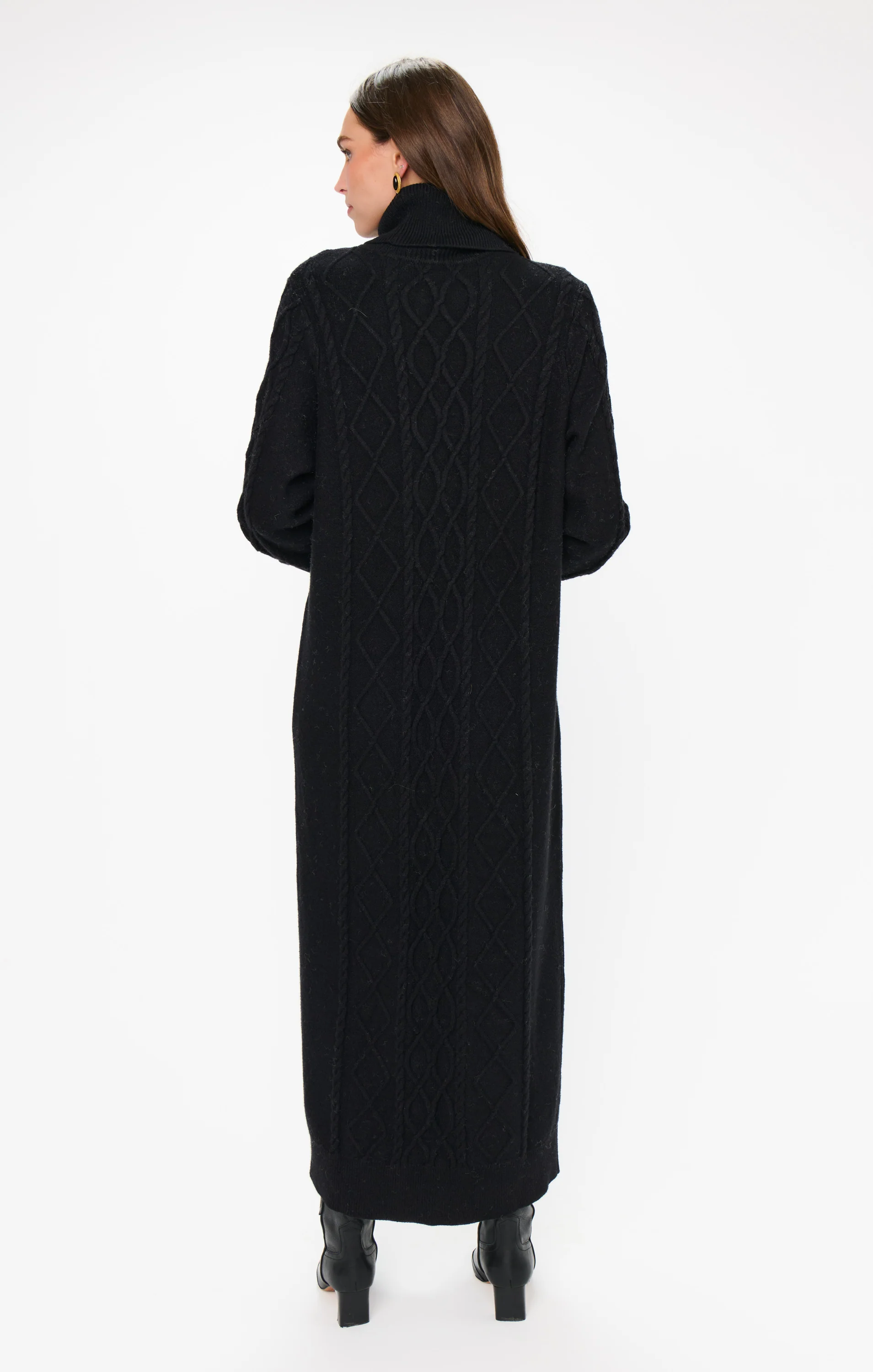 Montreal Midi Dress ~ Black Cable Knit - Image 4