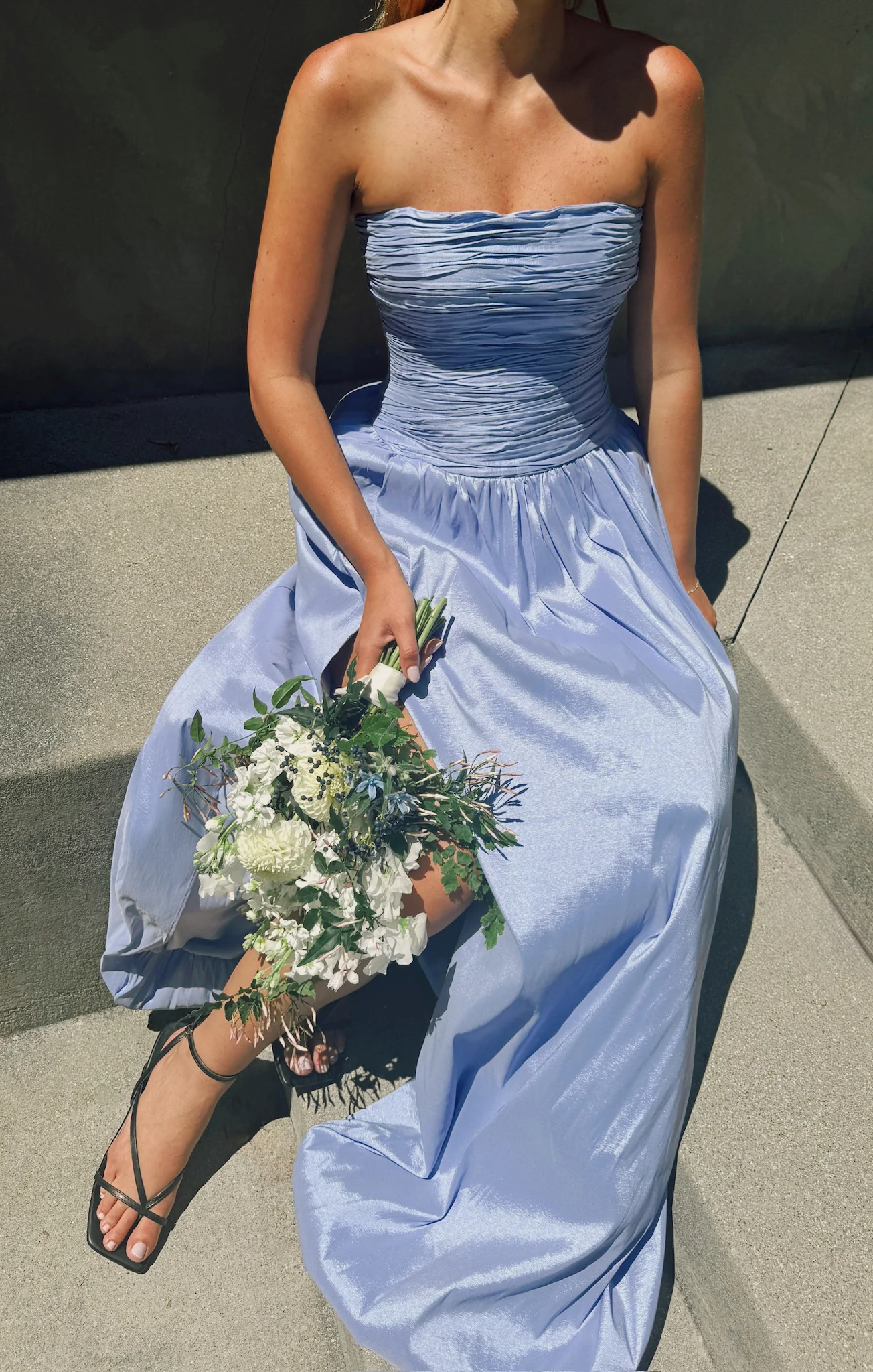Morgan Maxi Dress ~ Borrowed Blue Taffeta - Image 4