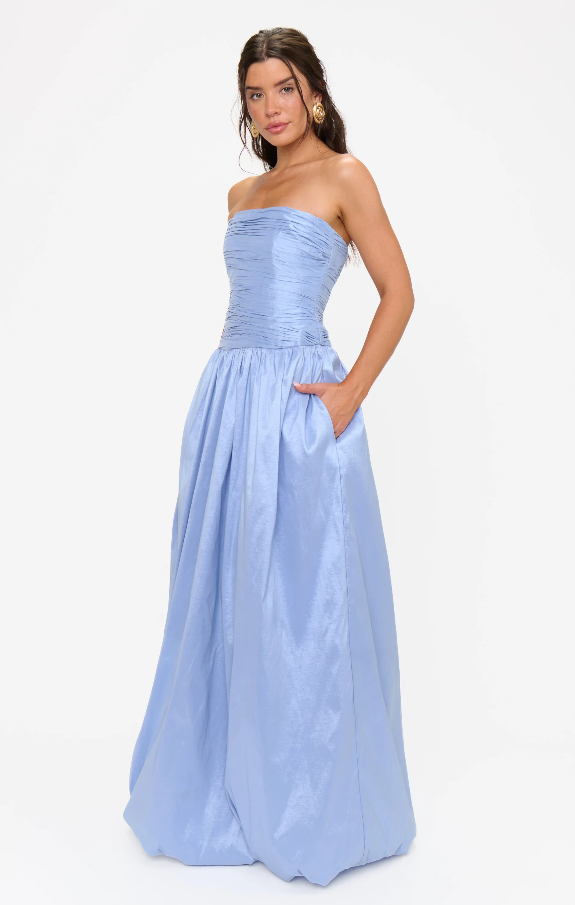 Morgan Maxi Dress ~ Borrowed Blue Taffeta - Image 7