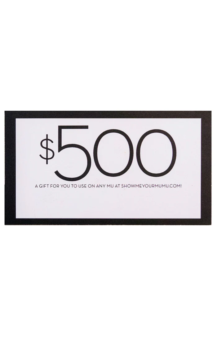 Mumu Gift Card ~ $500 - Image 2