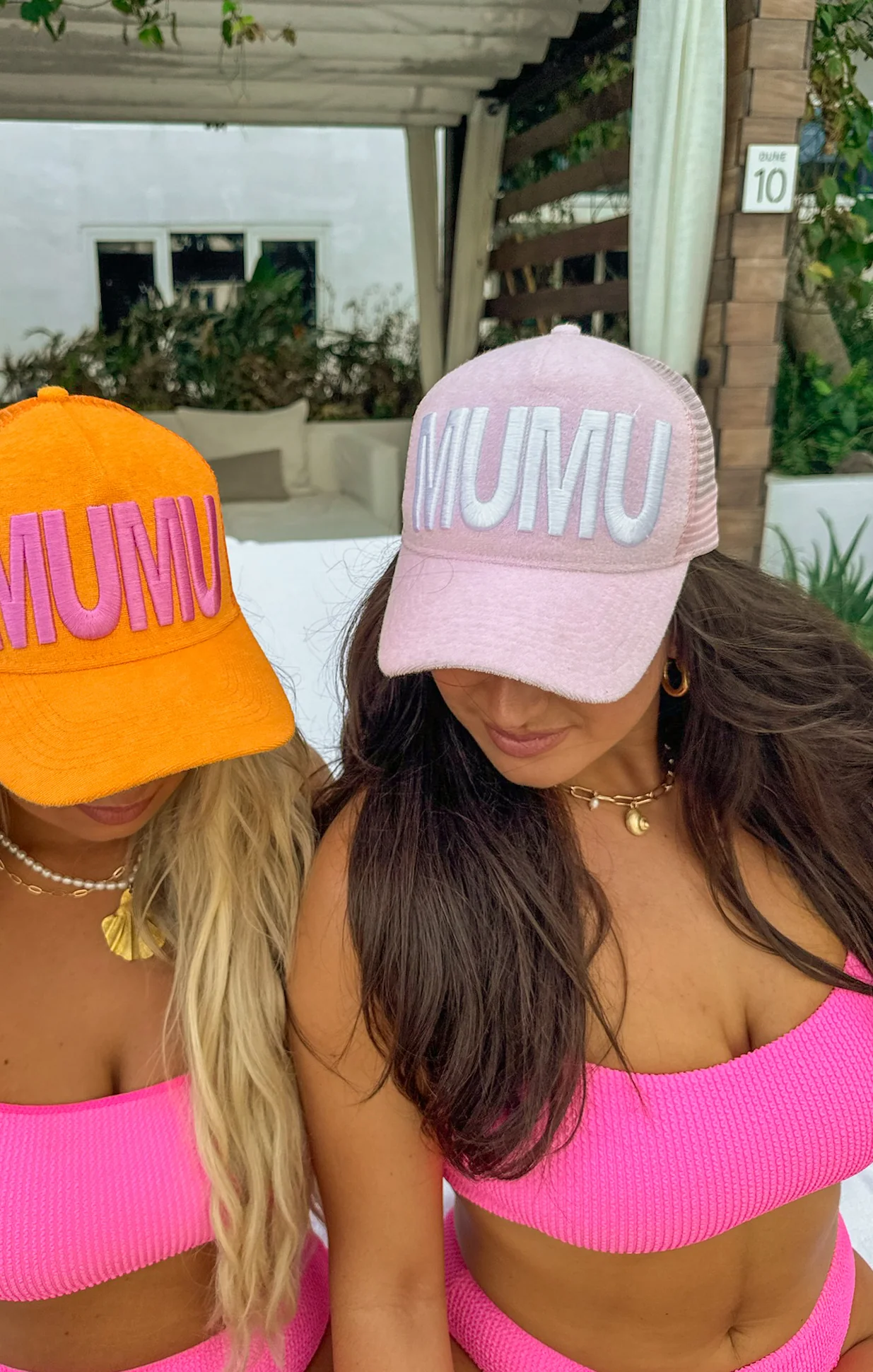 MUMU Terry Trucker Hat ~ Bubblegum Pink - Image 4