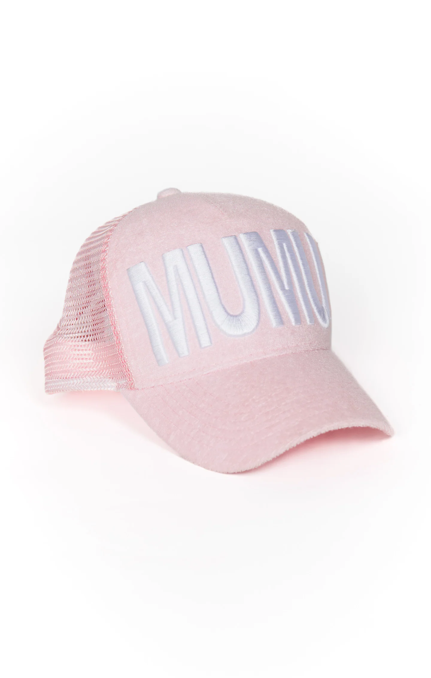 MUMU Terry Trucker Hat ~ Bubblegum Pink - Image 5