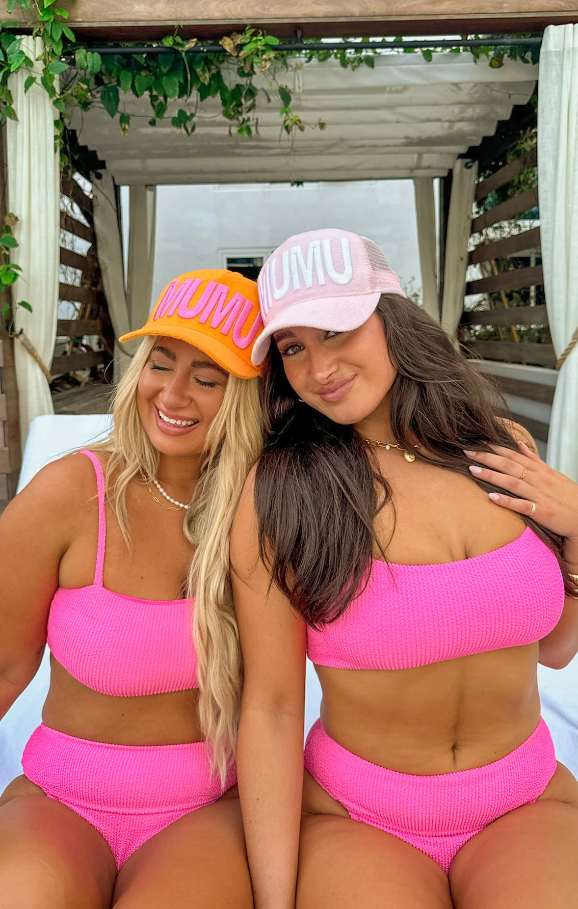 MUMU Terry Trucker Hat ~ Bubblegum Pink - Image 6