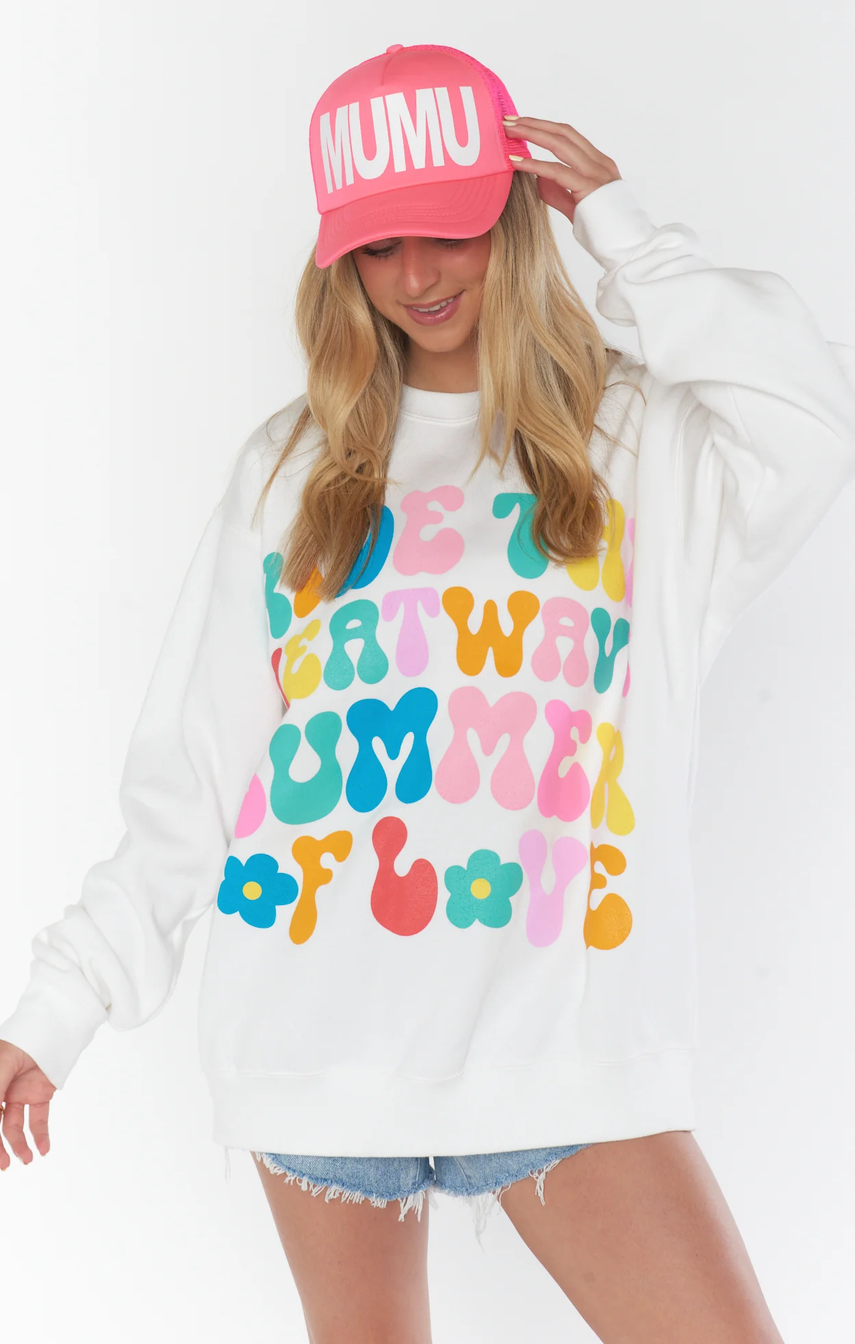 MUMU Trucker Hat ~ Neon Pink - Image 4