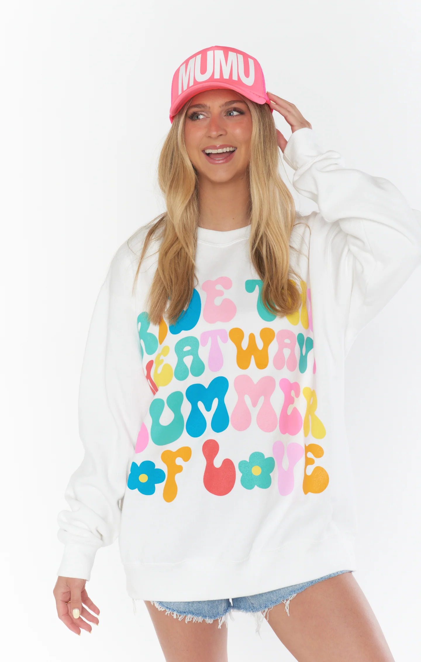 MUMU Trucker Hat ~ Neon Pink - Image 6