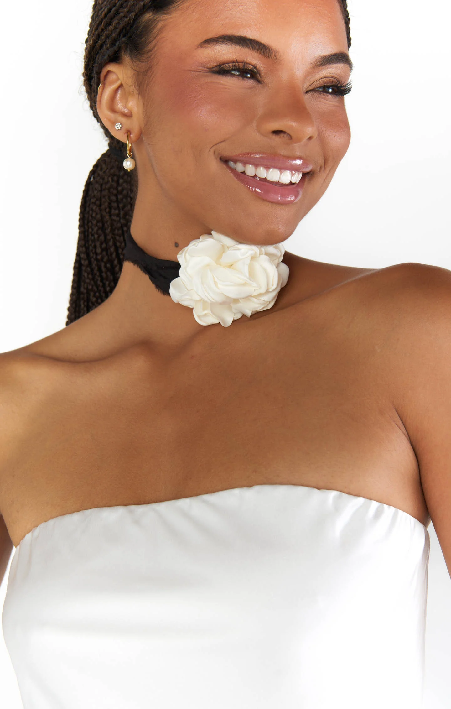 Mumu Weddings x Faithy Jewels Pearl Drop Hoop ~ Gold-Pearl - Image 4