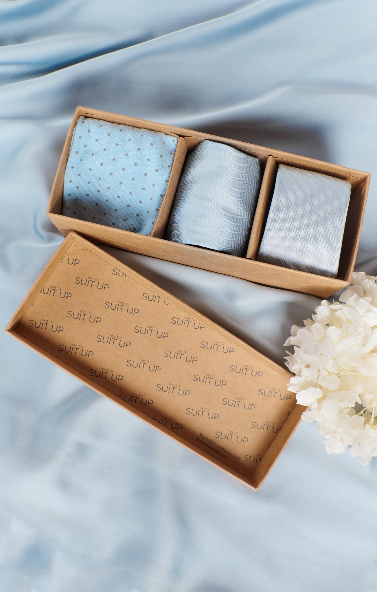 Mumu Weddings x Tie Bar Gift Box ~ Steel Blue Solid - Image 4