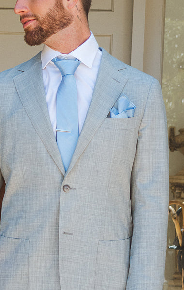 Nico Neck Tie ~ Baby Blue - Image 3