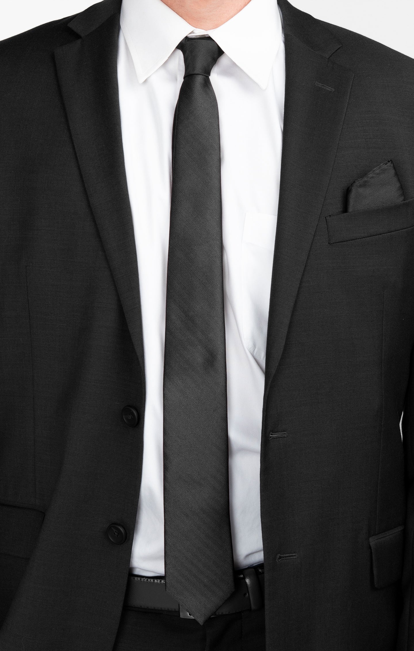 Nico Neck Tie ~ Black Solid - Image 3