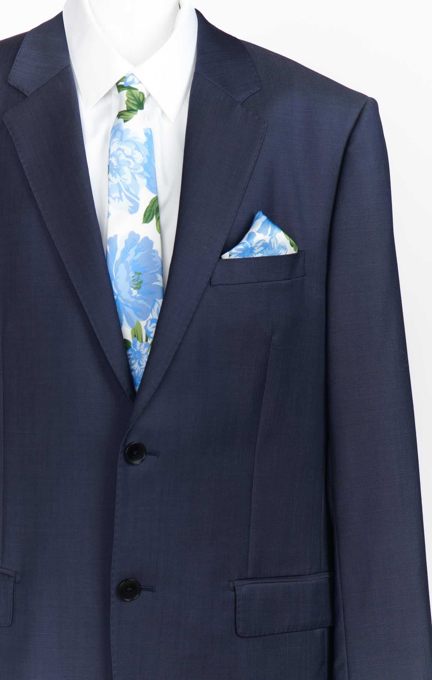 Nico Neck Tie ~ Cottage Floral Blue - Image 2