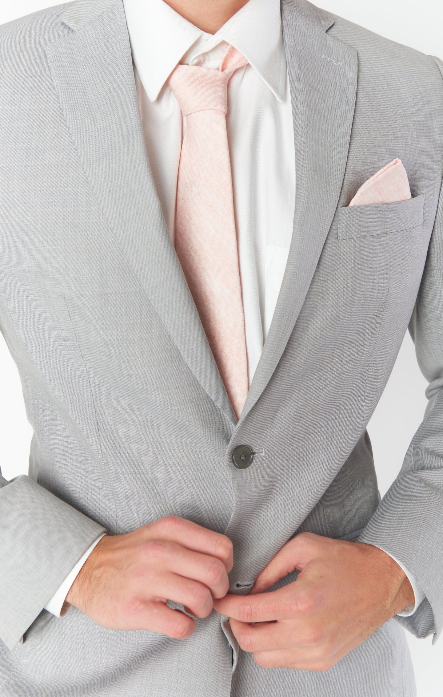 Nico Neck Tie ~ Dusty Blush Linen - Image 4